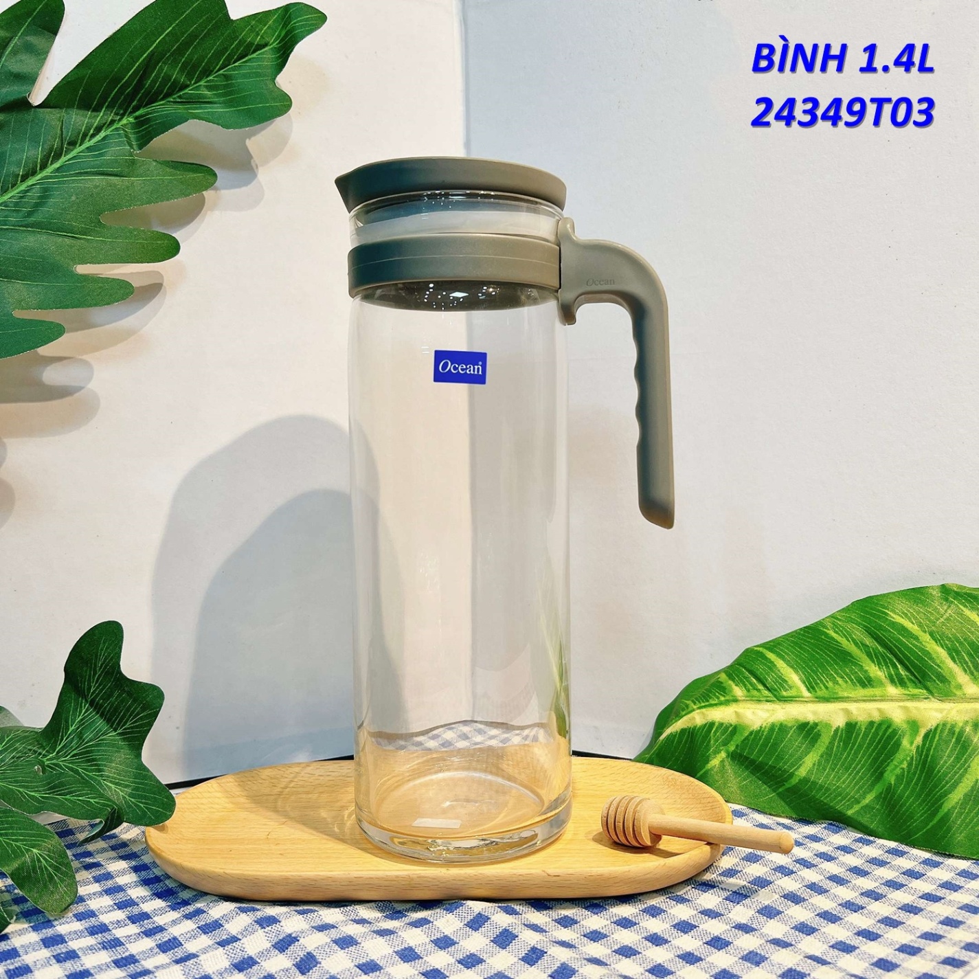 Bình đựng nước Terra (Màu trắng, xanh, ghi, vàng) 1390ml - 34901