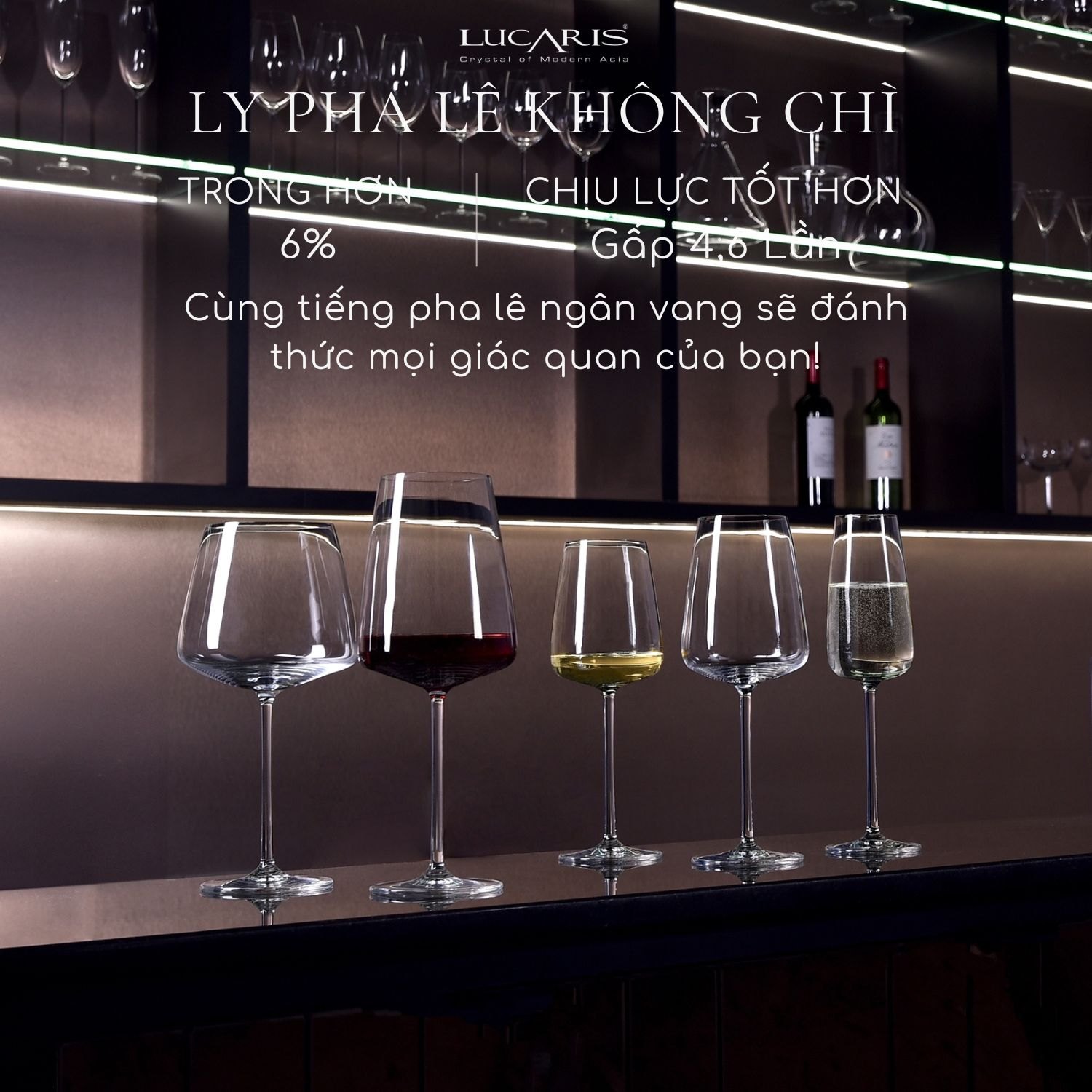 [NEW] Bộ 6 Ly Pha Lê Muse Chardonnay S21CD14 - 405ml