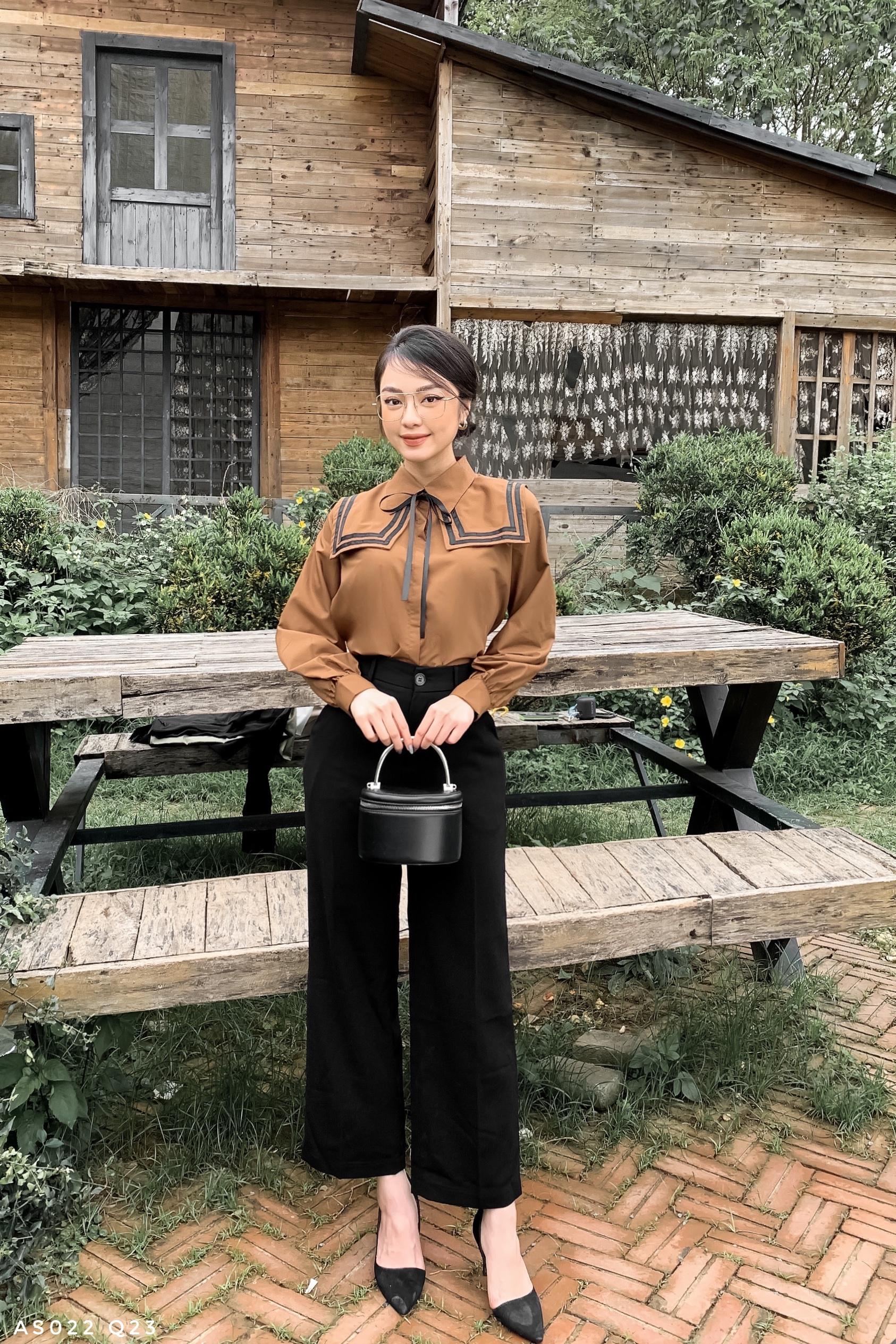 Quần ống rộng túi chéo