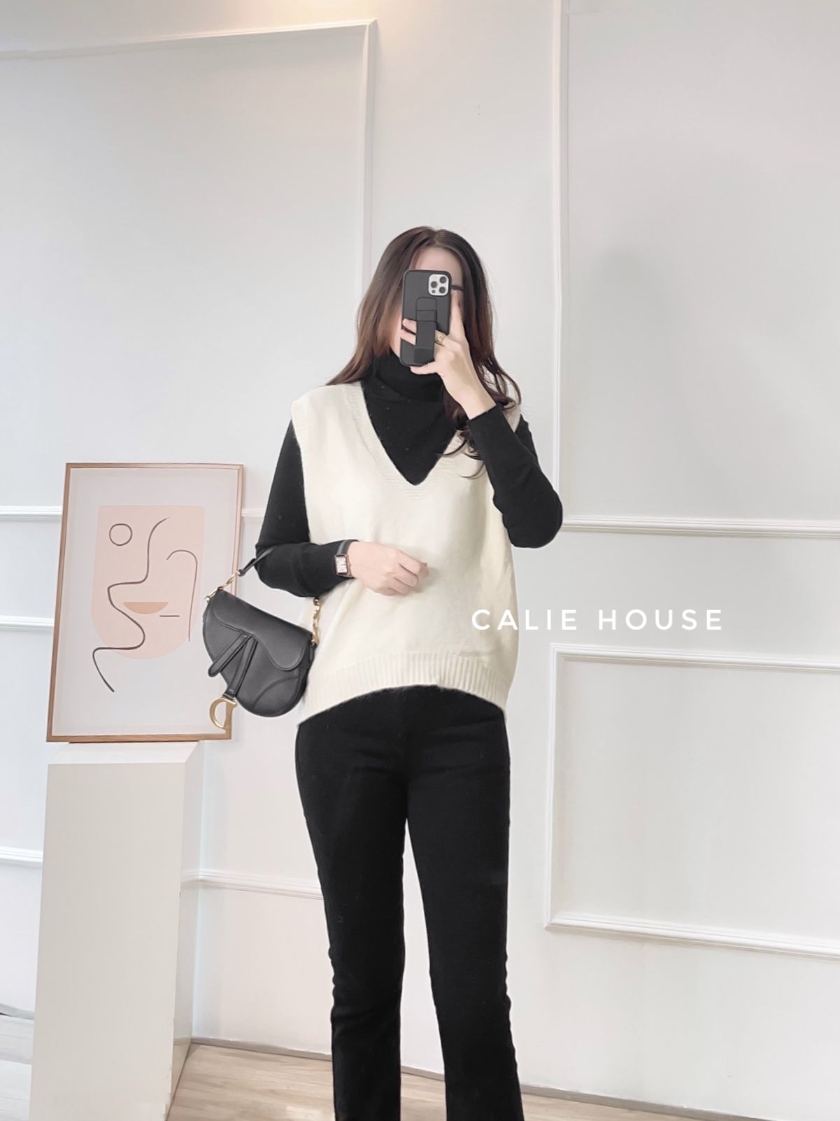 Áo len cổ lọ trơn basic