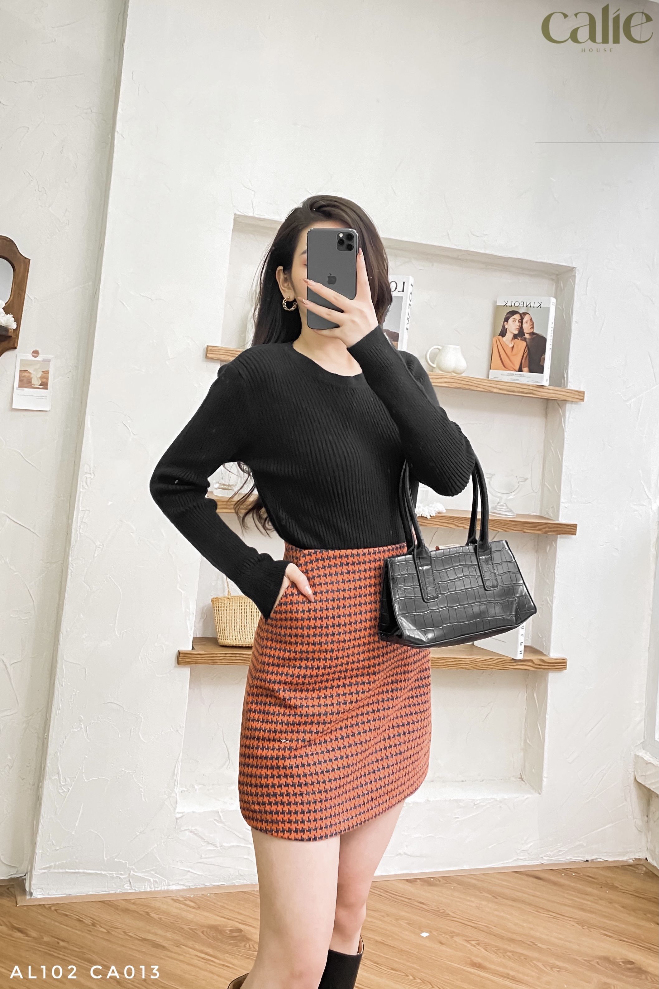 Áo len tăm trơn cổ tròn basic