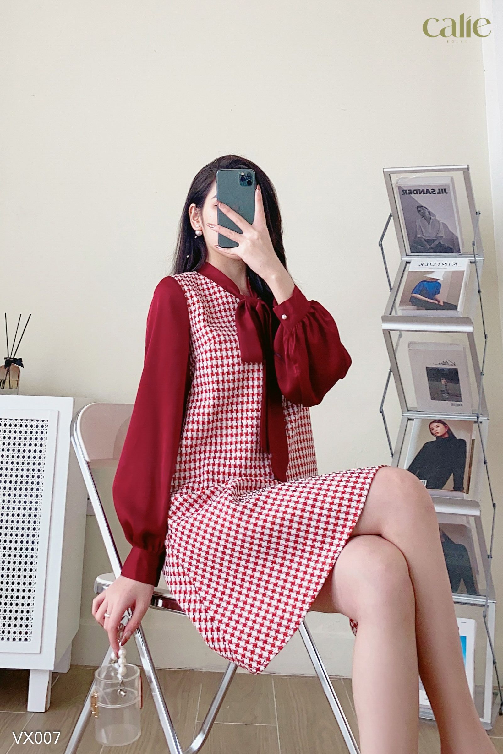Váy suông đuôi cá phối tay trẻ trung