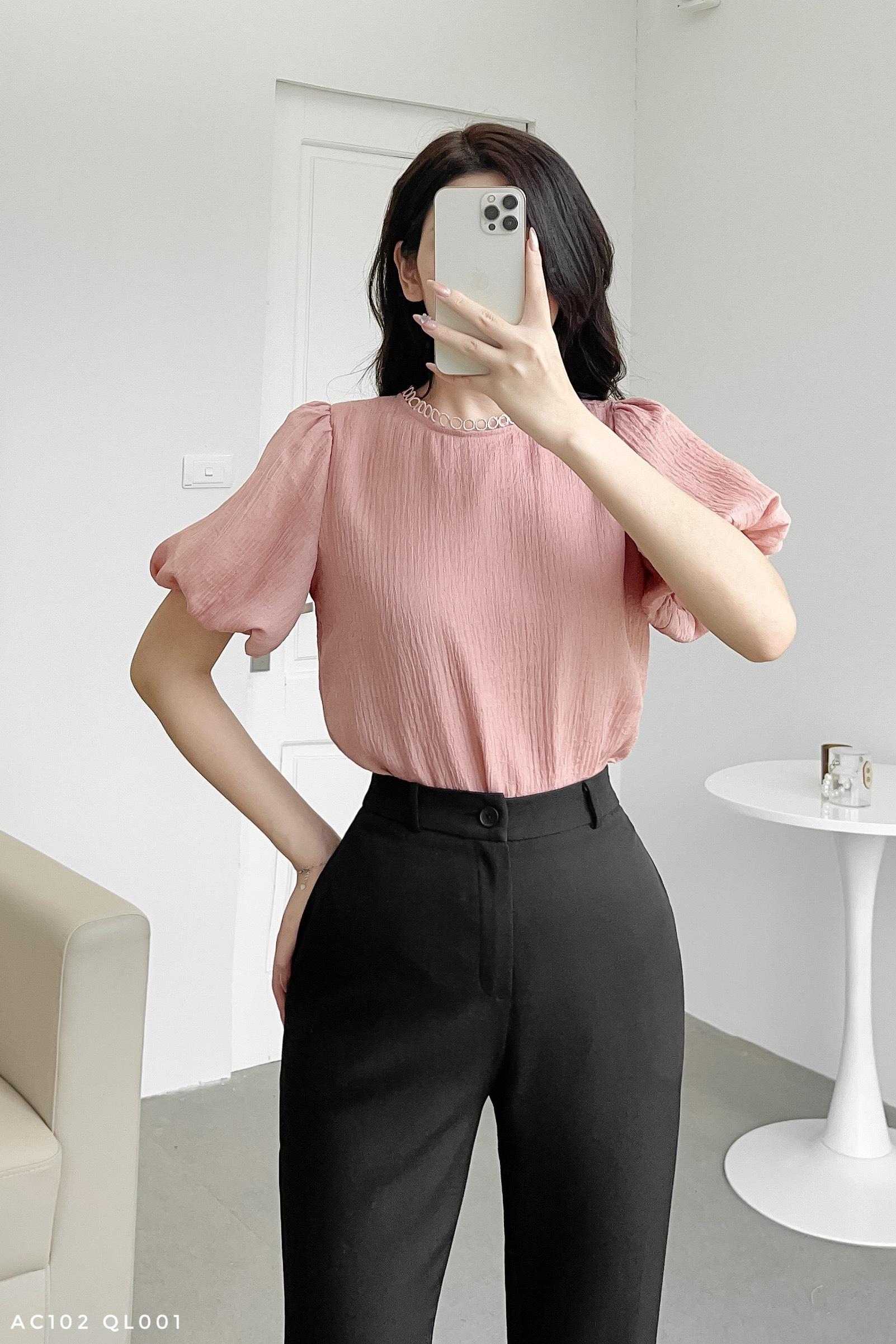 Áo cách điệu tay bồng nữ tính