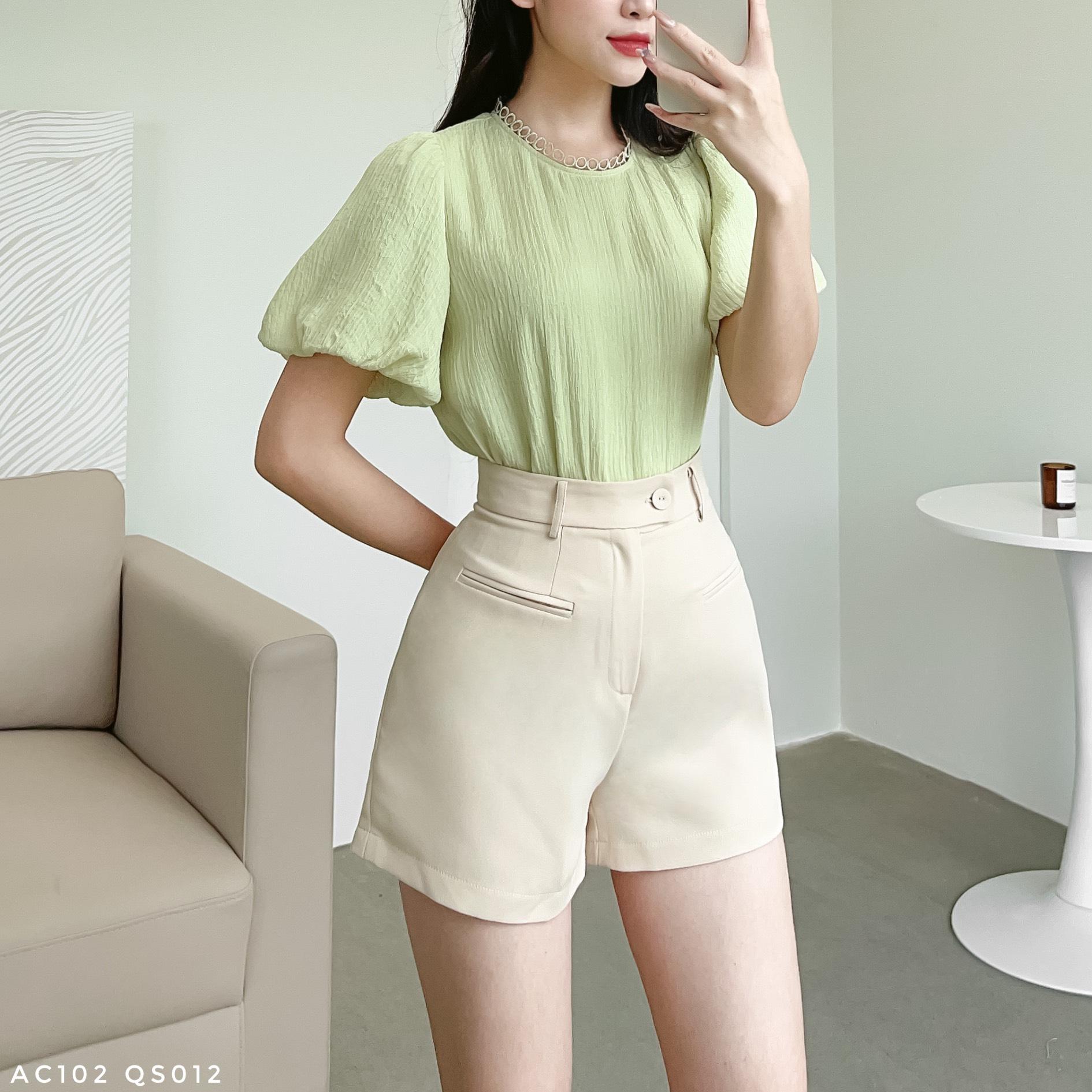 Áo cách điệu tay bồng nữ tính
