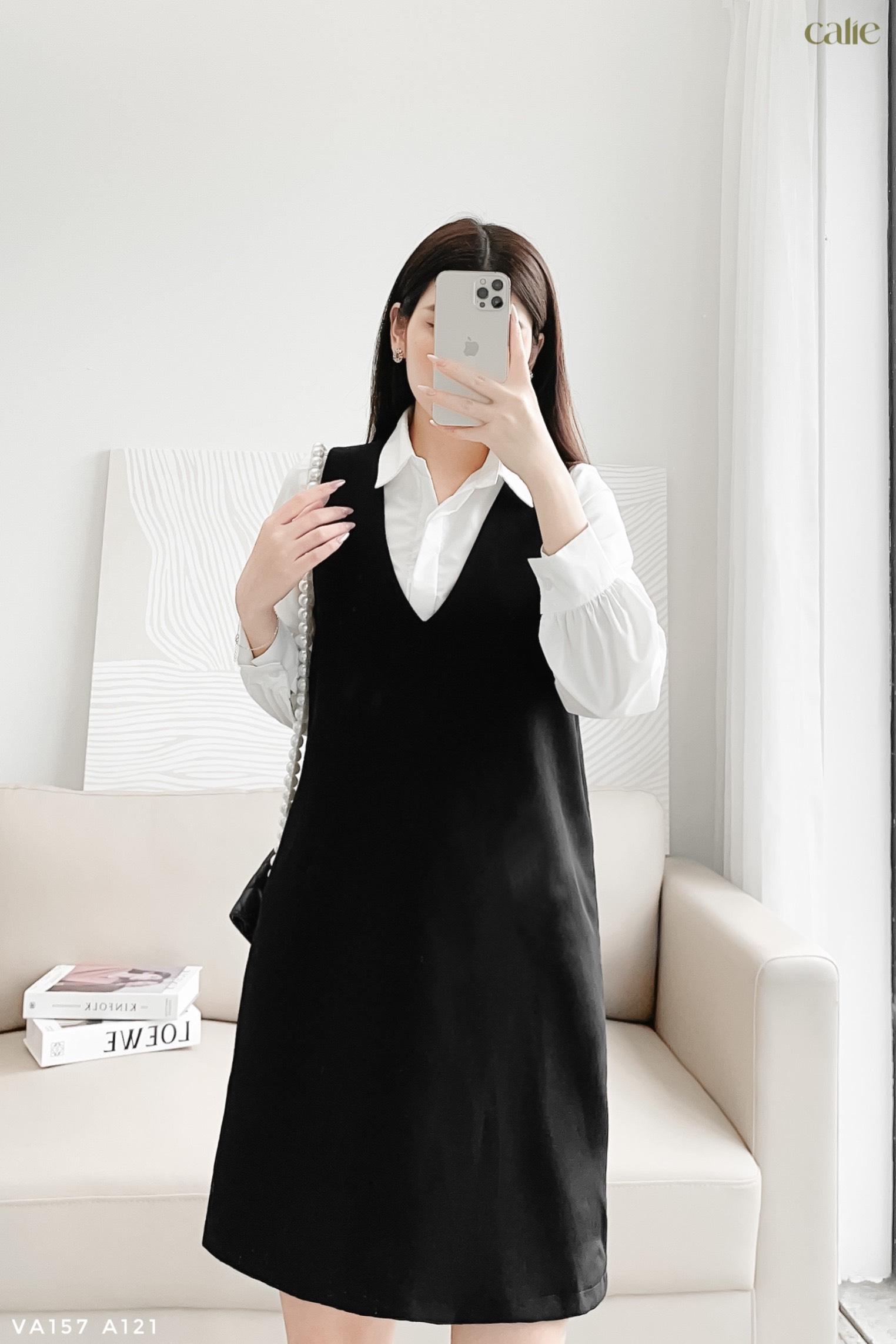 Váy yếm dáng A trẻ trung