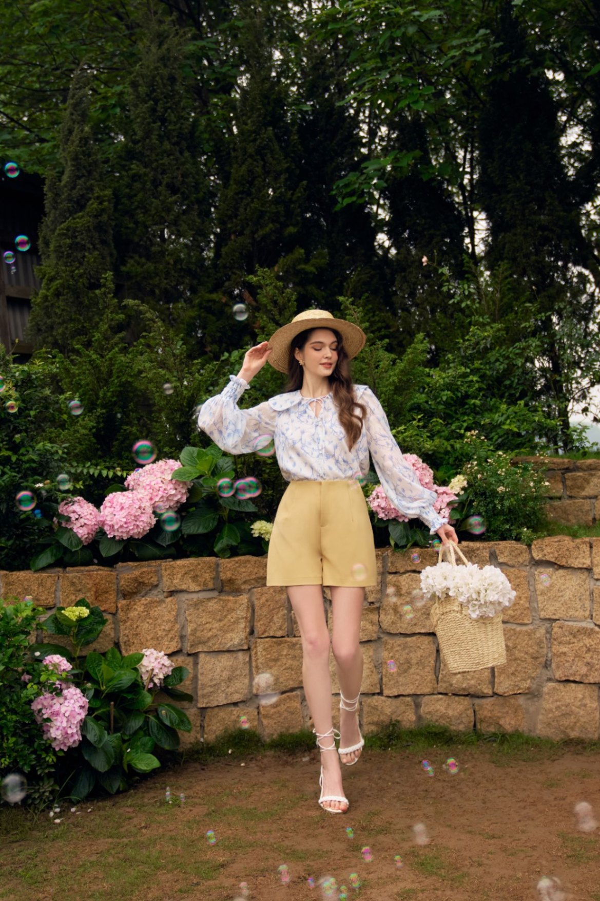 quần short dáng basic 2 cơi chéo