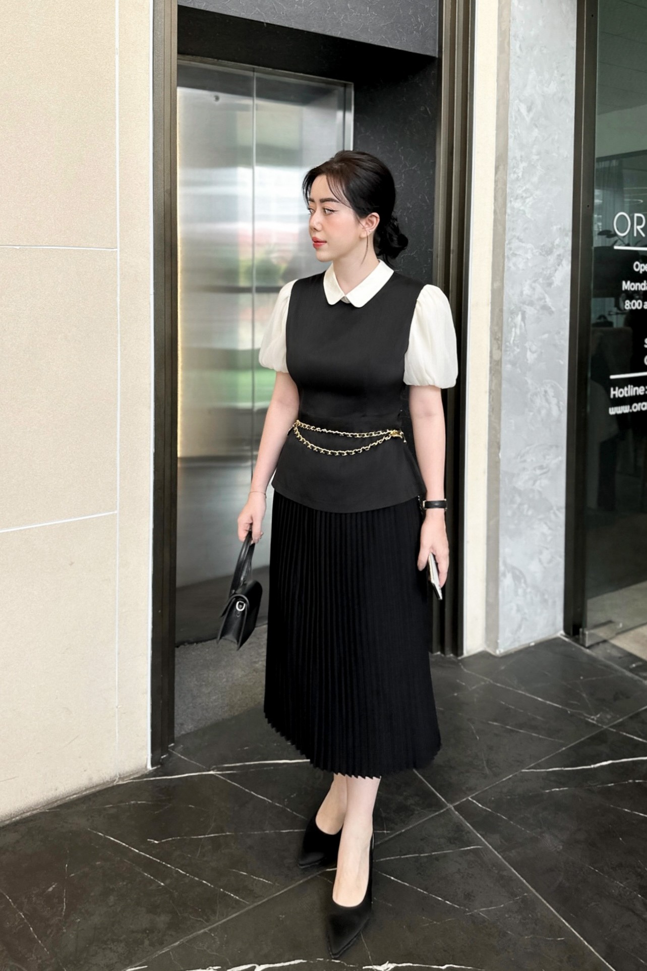 Chân váy rập ly dáng dài