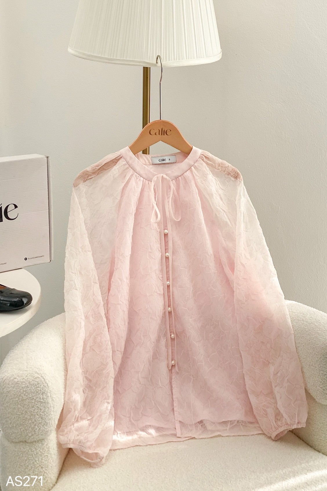 Áo sơ mi cổ tàu tay raglan