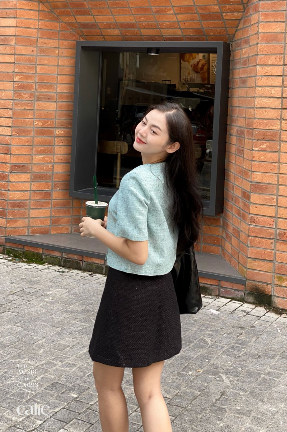 Chân váy dạ dáng A basic