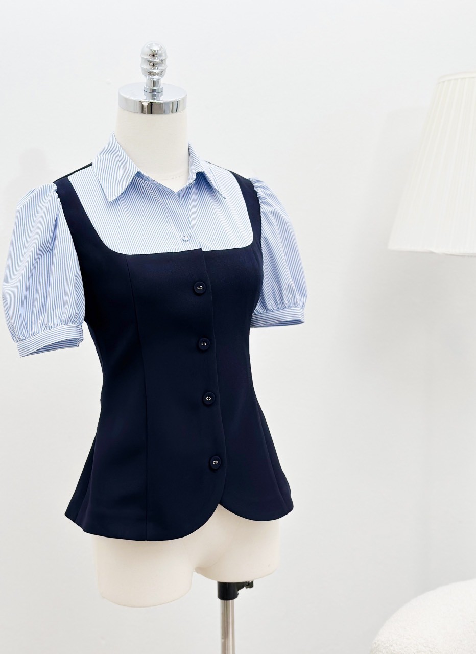 Áo cách điệu phối cổ đức