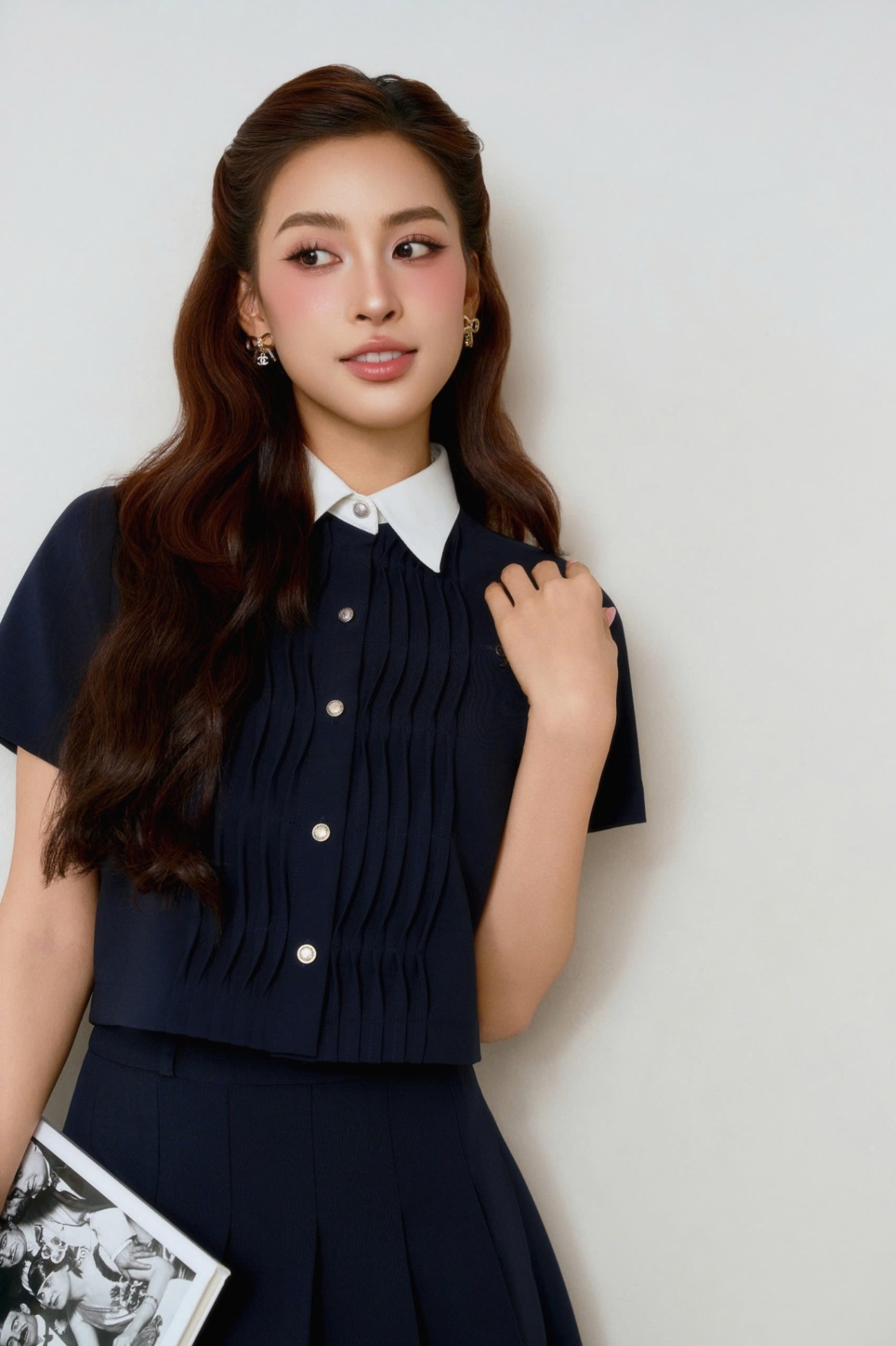 Áo cách điệu xếp smocking thân trước