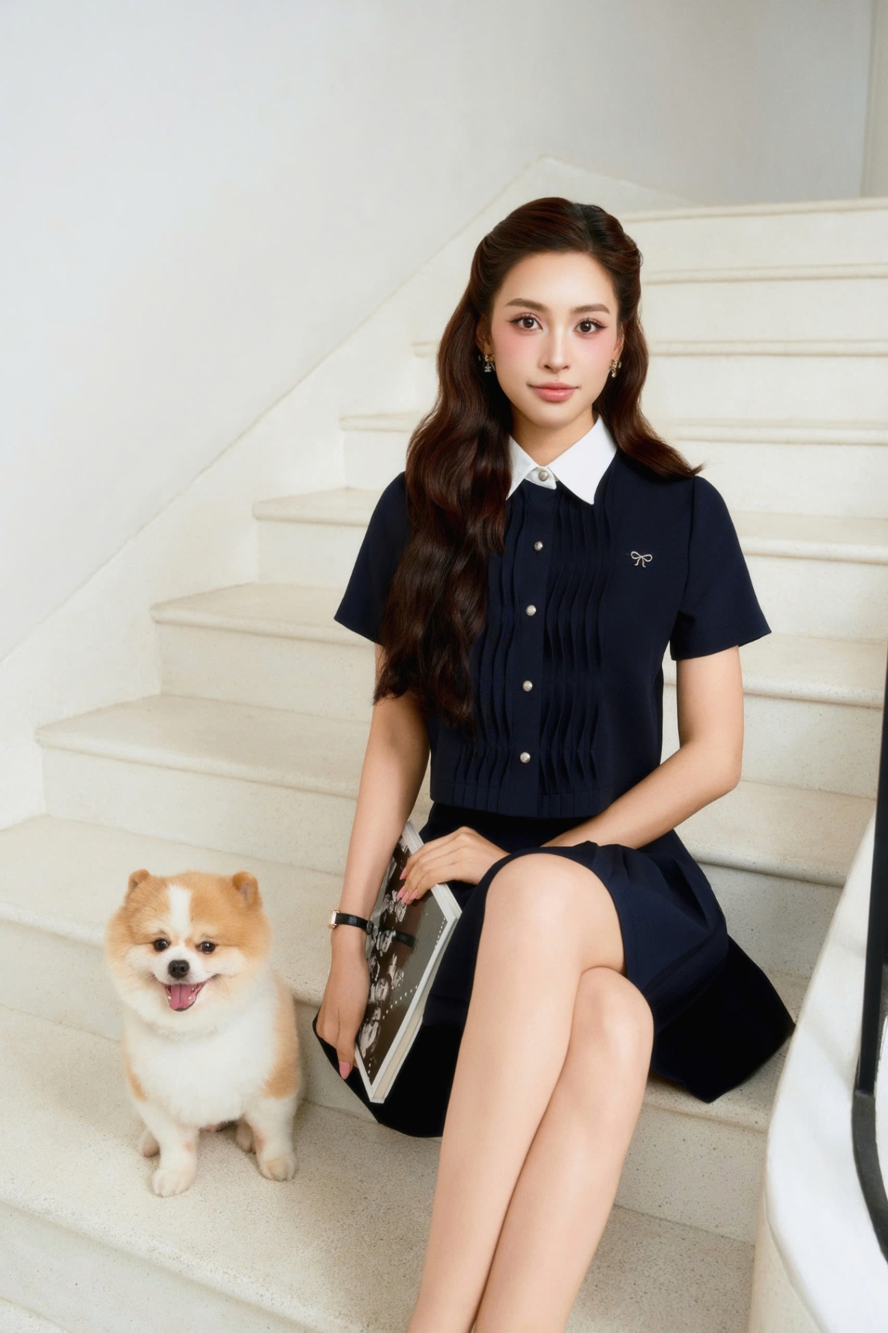 Áo cách điệu xếp smocking thân trước
