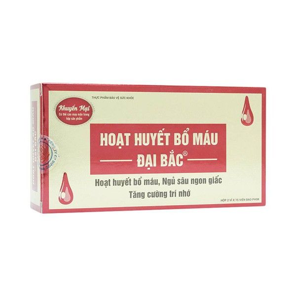 Hoạt Huyết Bổ Máu Đại Bắc (Hộp 30 Viên)