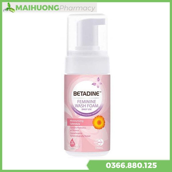 Betadine PK Tạo Bọt Hồng Moist Calendula 100ml