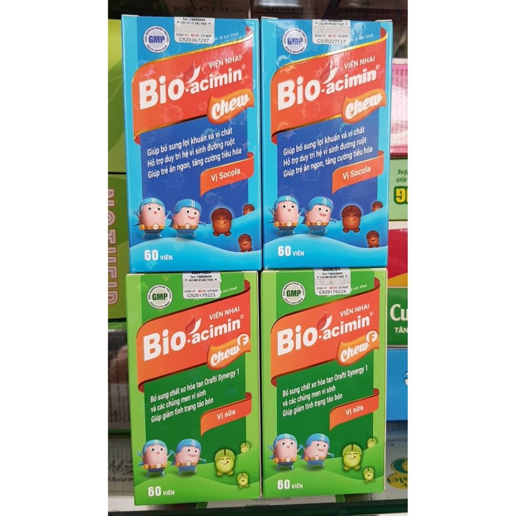 Men Bio Acimin Chew hộp 60 viên