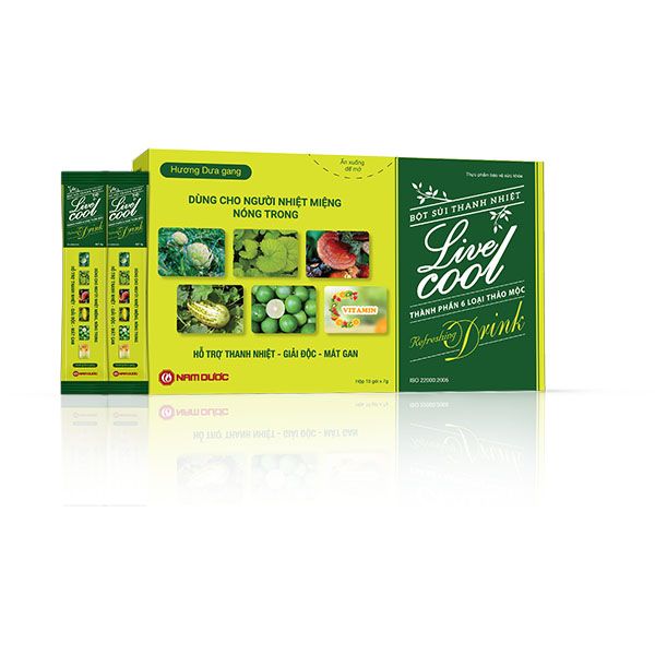 Bột sủi thanh nhiệt Livecool hương Chanh (Hộp 10 gói)