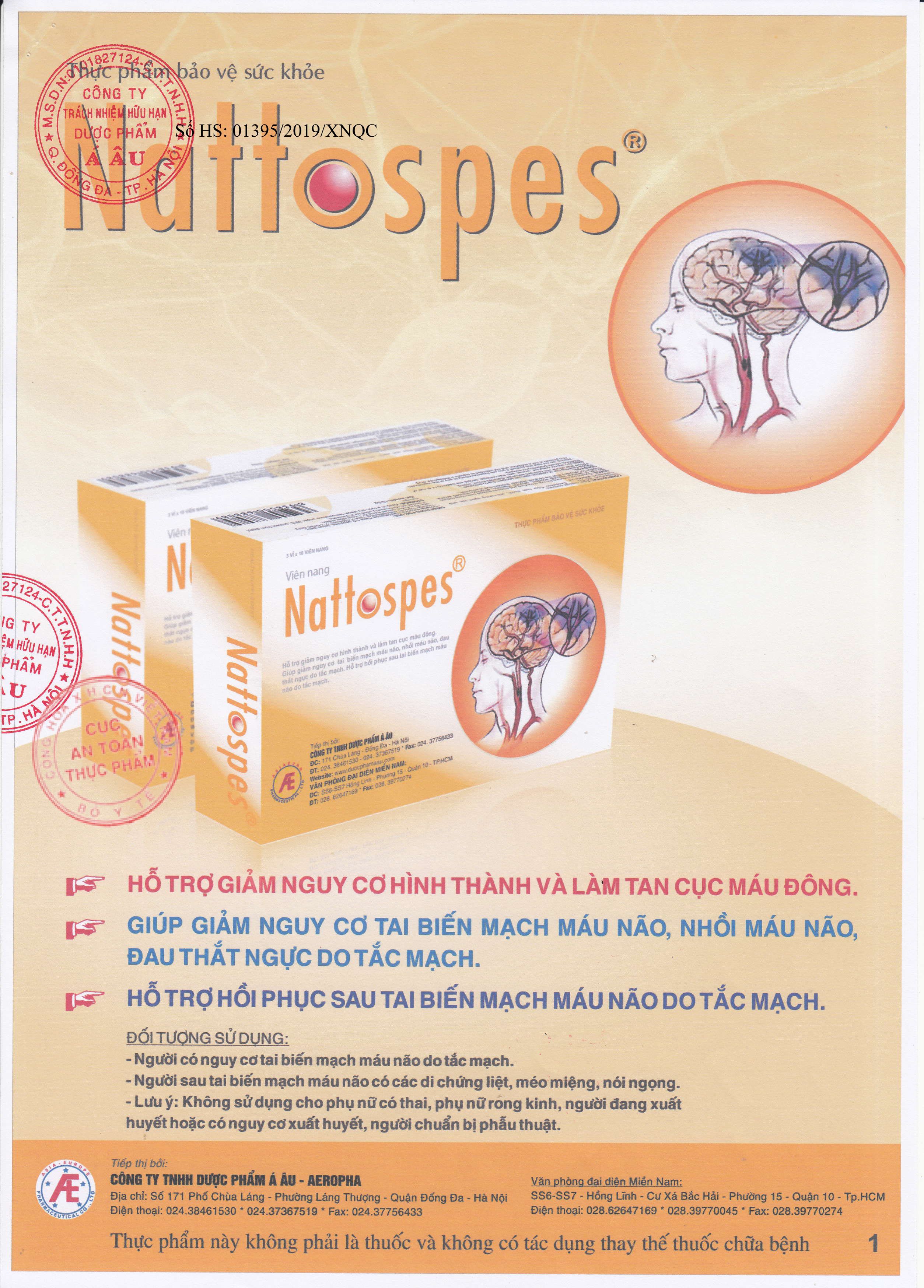 Nattospes Á Âu (Hộp 30 viên)