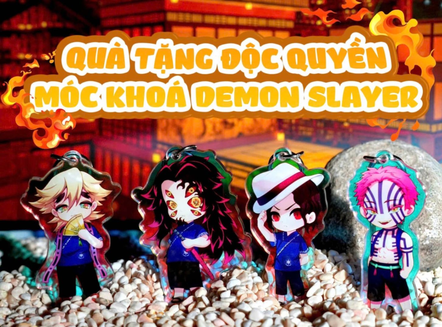 Quà Tặng Móc Khoá Độc Quyền Kimetsu No Yaiba: Demon Slayer Oni Ver | Chủ Đề Nhân Viên Sốp