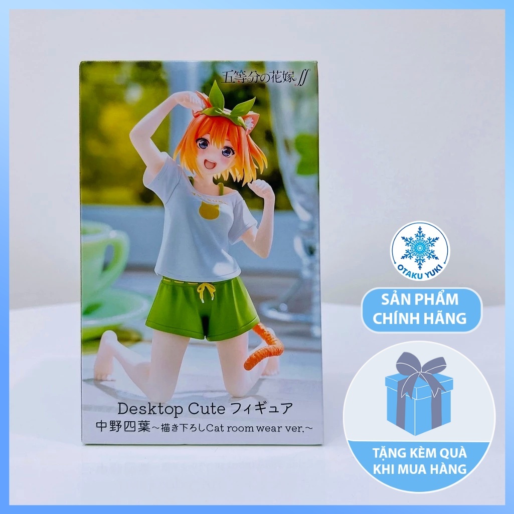 Mô Hình Nakano Yotsuba - Gotoubun no Hanayome - Desktop Cute Cat Room Wear Ver. Figure Chính Hãng (Taito)