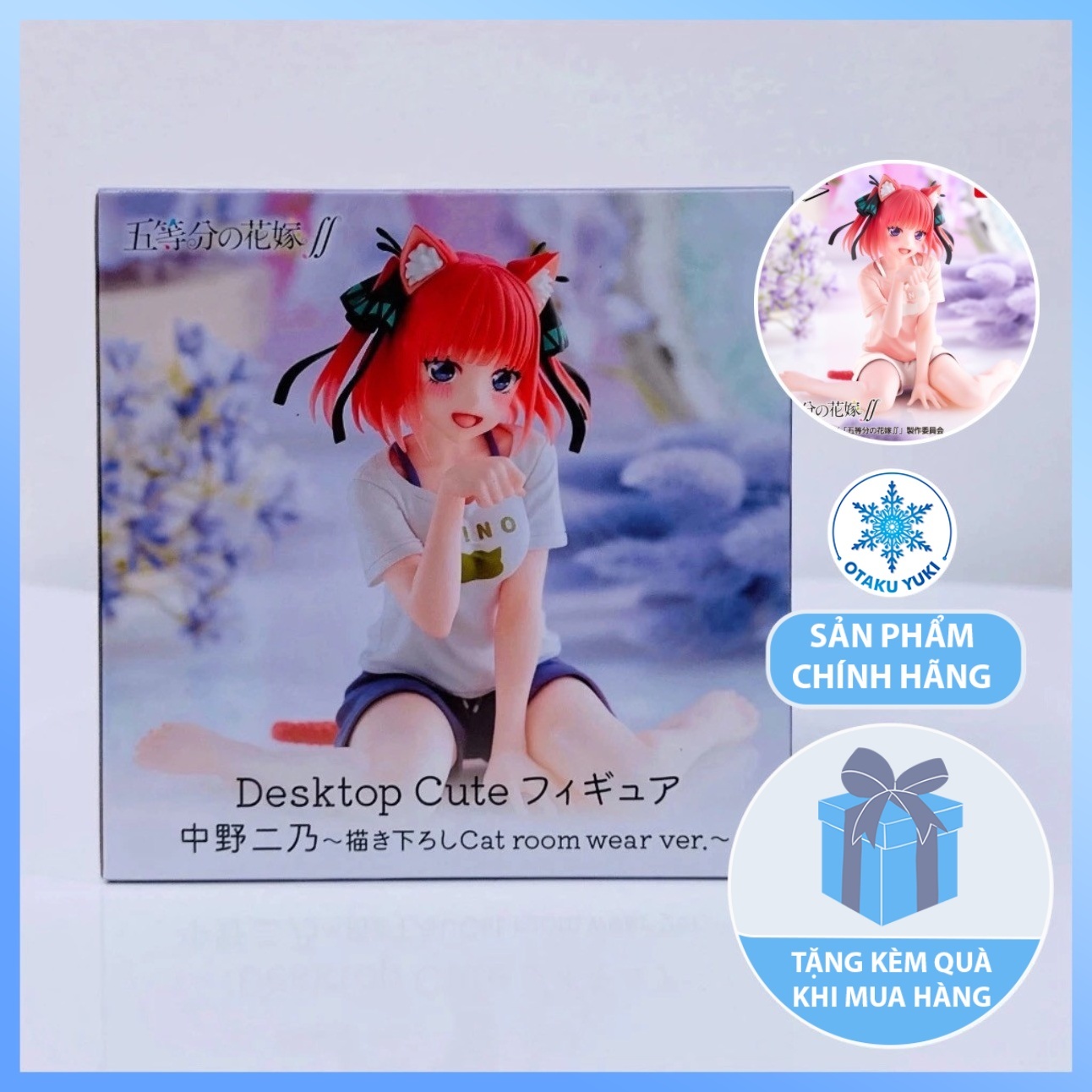 Mô Hình Nakano Nino - Gotoubun no Hanayome - Desktop Cute Cat Room Wear Ver. Figure (Taito)
