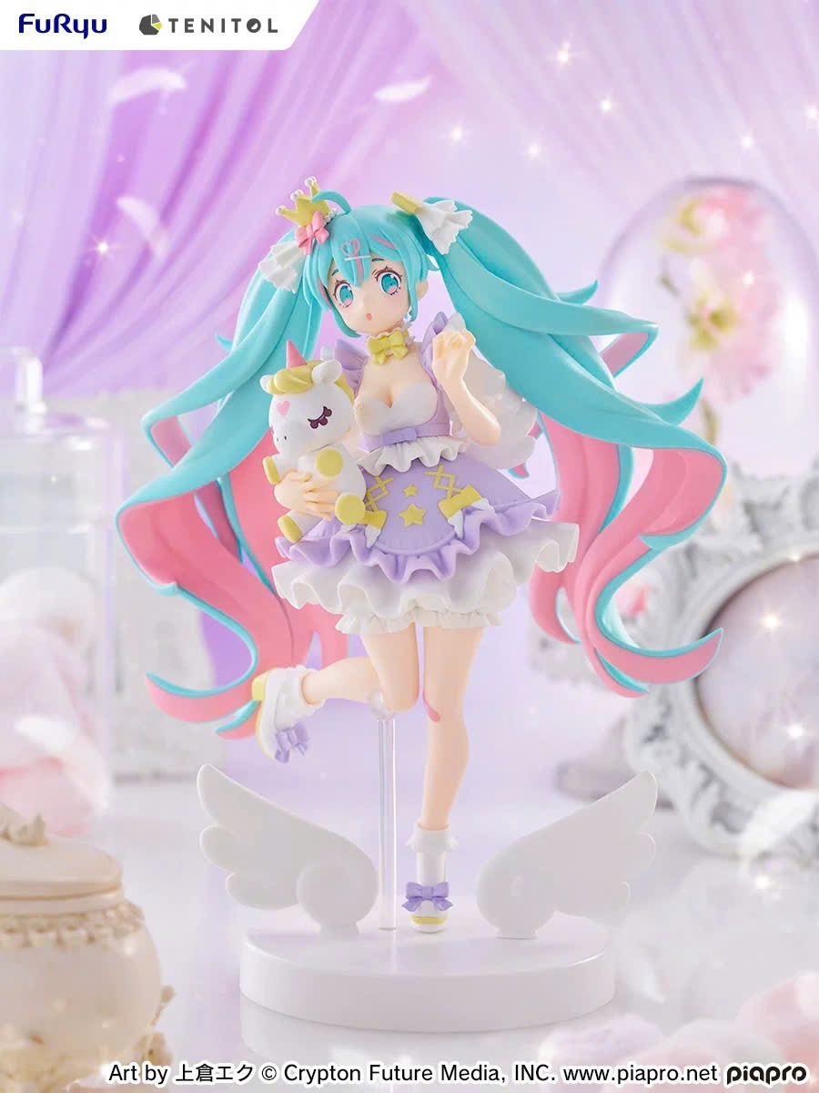 Mô Hình Hatsune Miku - Yumekawa Princess Lavender Ver. - Vocaloid - TENITOL Figure Chính Hãng (FuRyu TENITOL)
