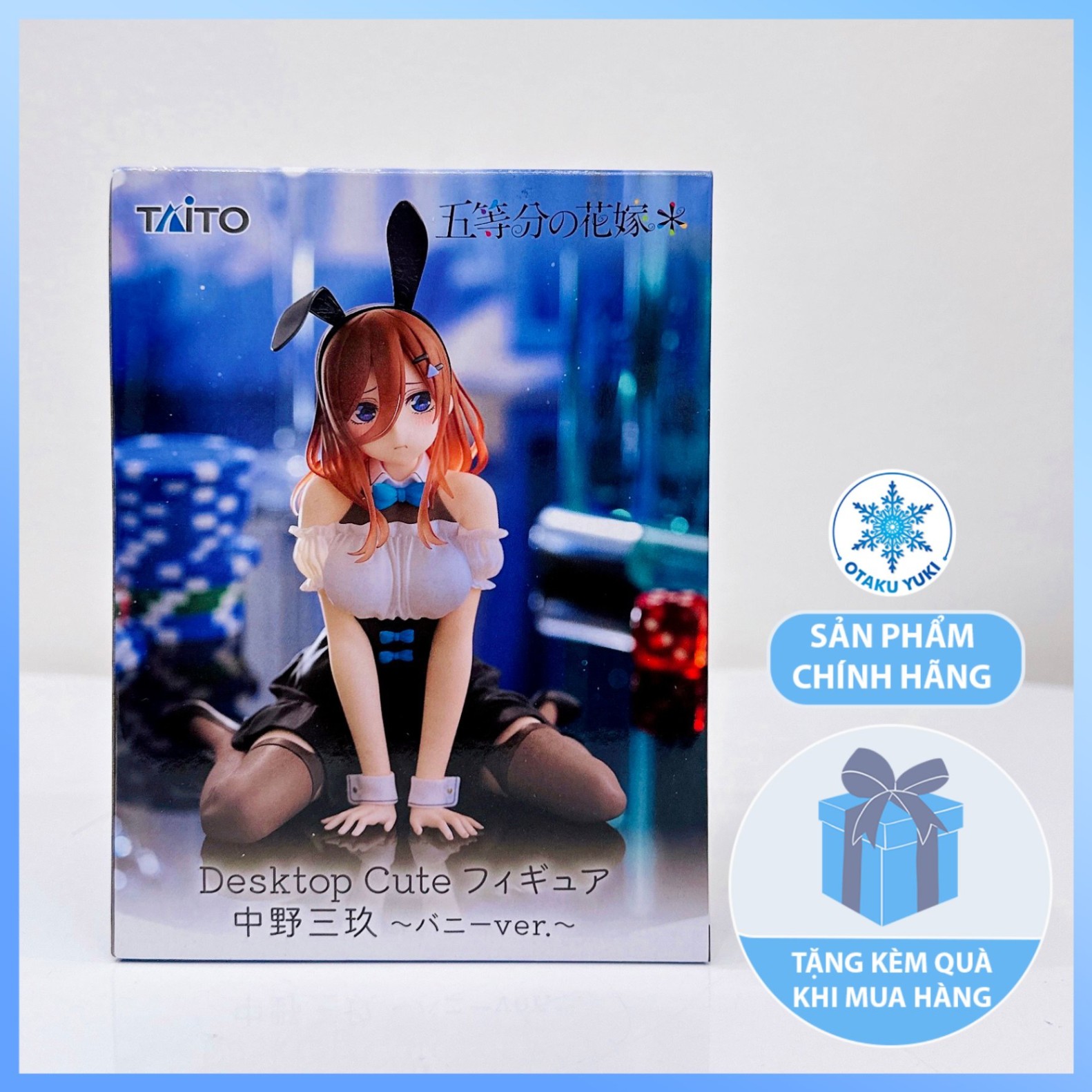 Mô Hình Nakano Miku Bunny Ver. - Gotoubun no Hanayome - Desktop Cute Figure chính hãng (Taito)