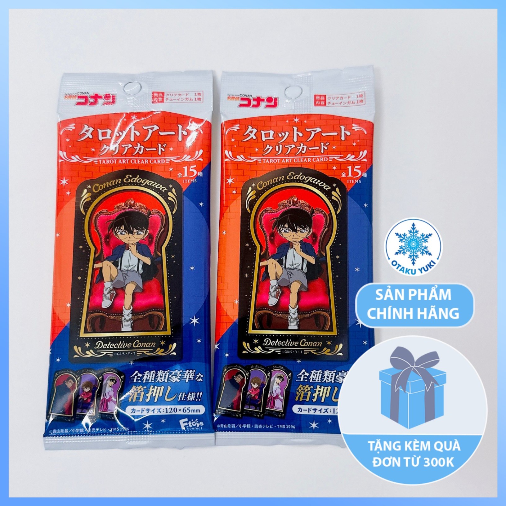 Gói Thẻ Pack Clear Card F-toys Detective Conan Tarot Art