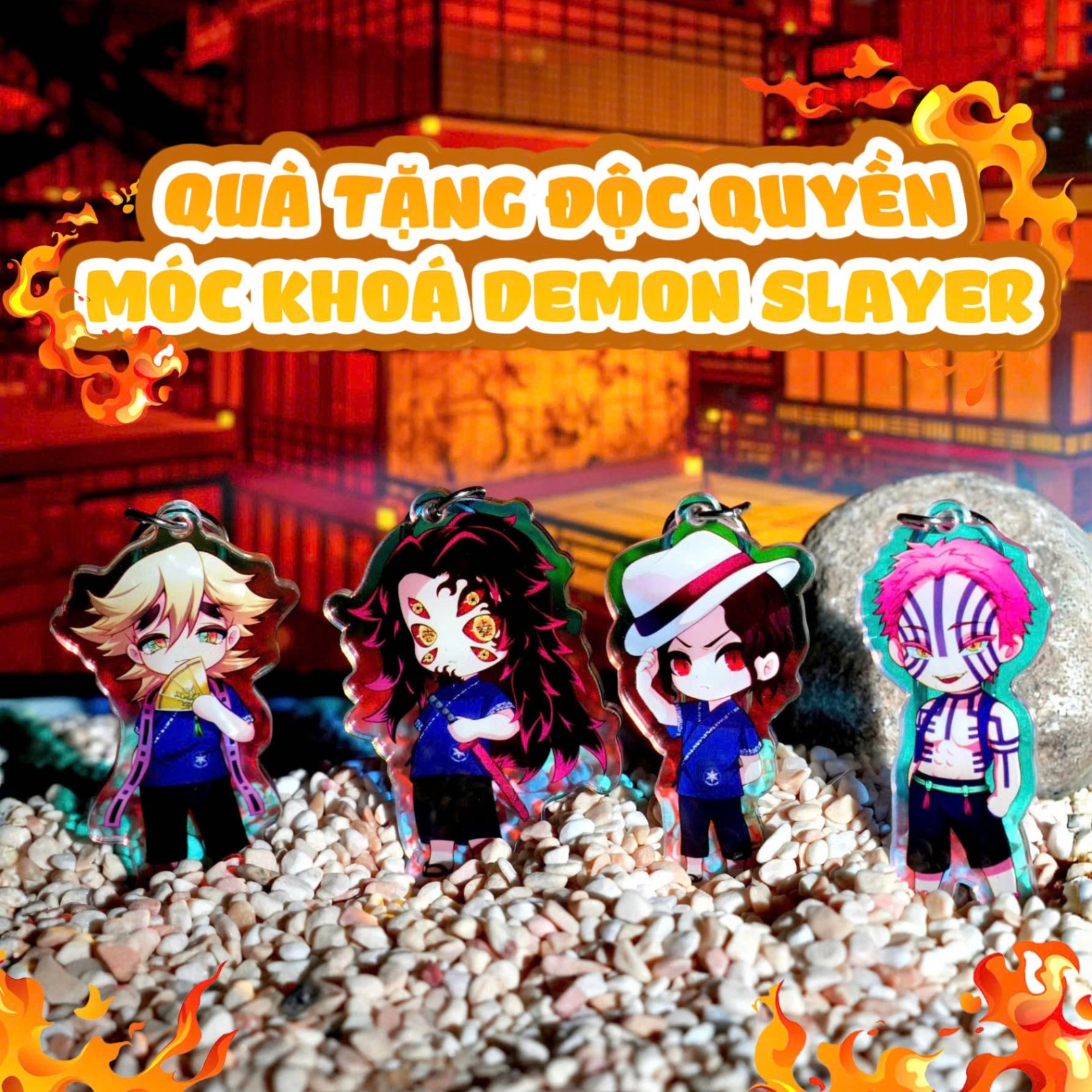 Móc Khoá Độc Quyền Kimetsu No Yaiba: Demon Slayer Oni Ver | Chủ Đề Nhân Viên Sốp