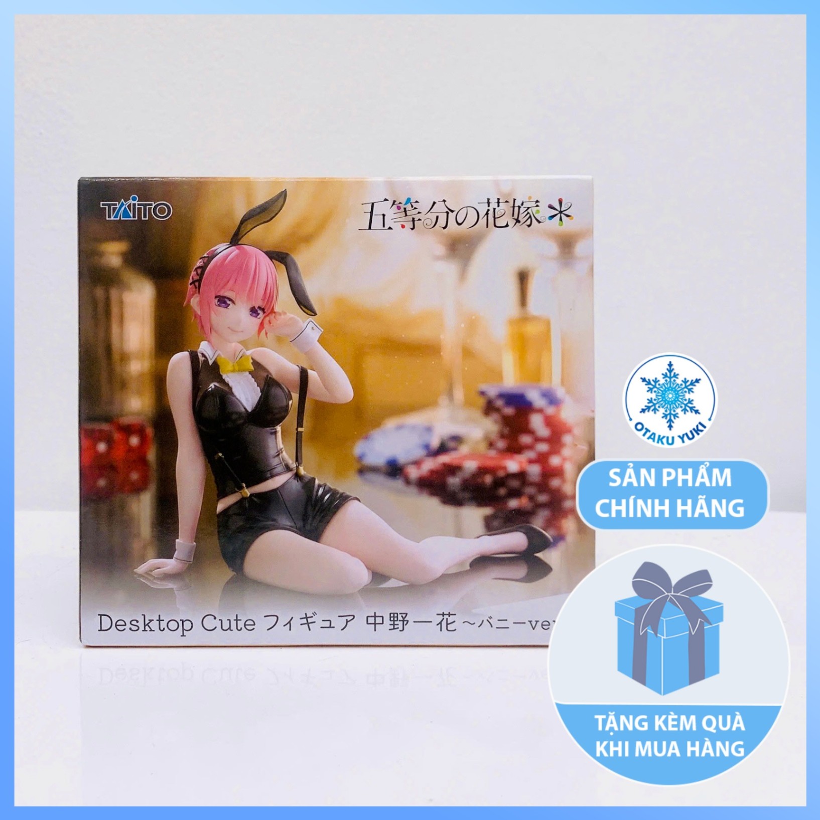 Mô Hình Nakano Ichika Bunny Ver. - Gotoubun no Hanayome - Desktop Cute Figure chính hãng (Taito)