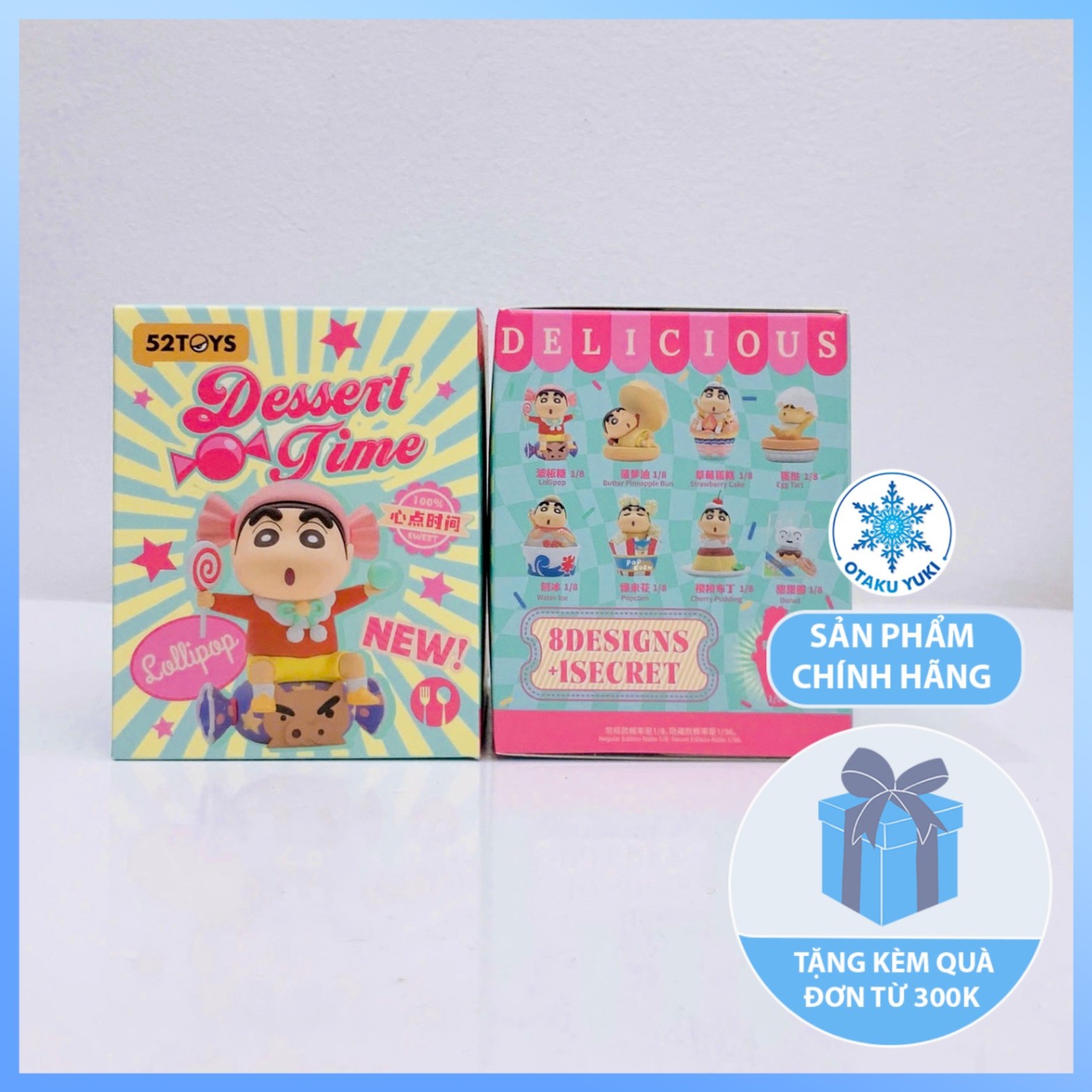 Mô Hình Blind Box Crayon Shinchan Shin Cậu Bé Bút Chì Dessert Time (52TOYS)
