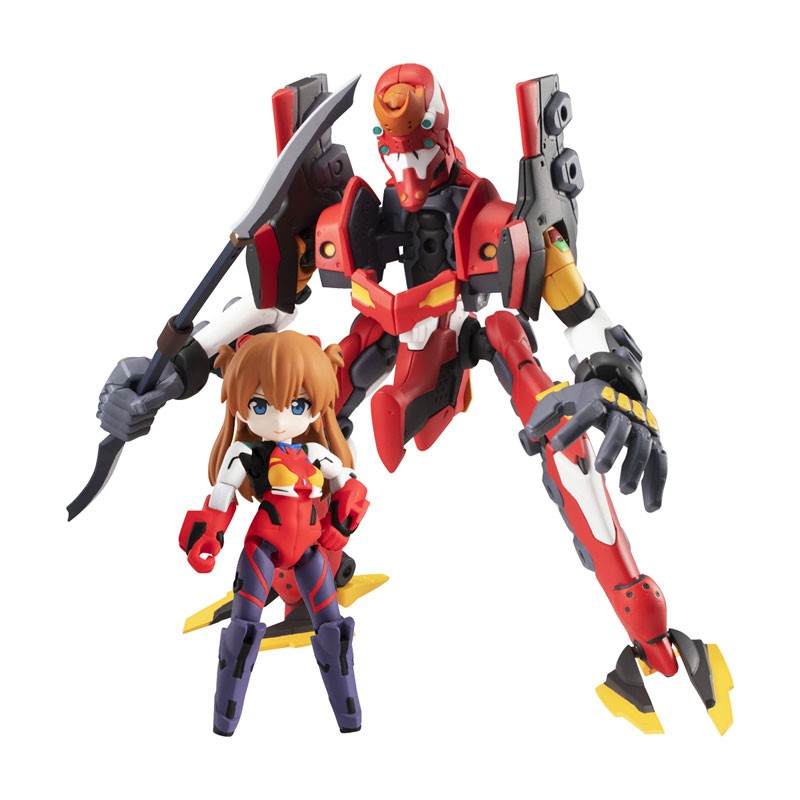 Mô Hình Shikinami Asuka Langley & Evangelion Unit-02 - Desktop Army - Evangelion: 3.0+1.0 Thrice Upon a Time - Figure Chính Hãng (MegaHouse)