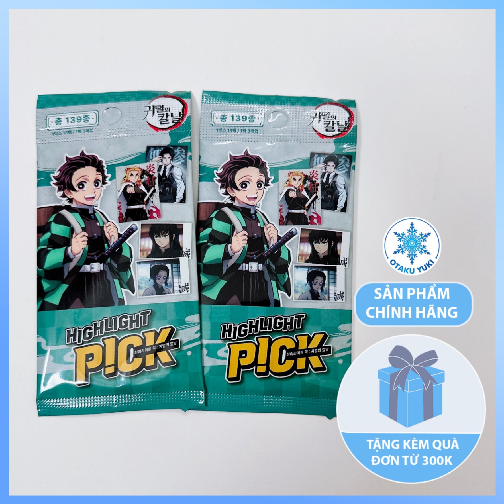 Gói Thẻ Pack Card Demon Slayer: Kimetsu no Yaiba - Bản Điện Ảnh Độc Quyền Hàn Quốc (Highlight Pick)
