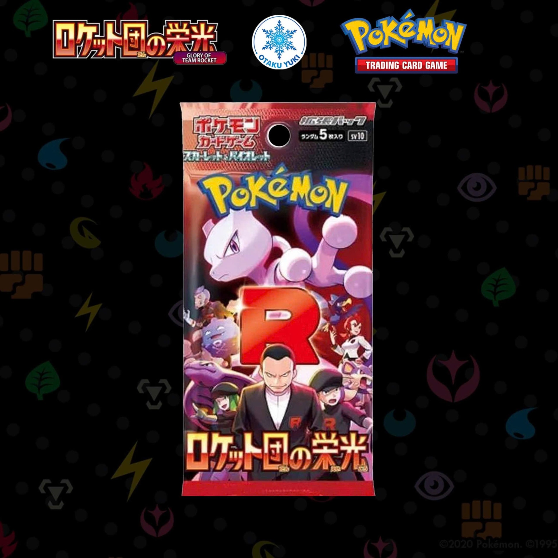 Gói Thẻ Pack Card Pokemon Card Game Glory of the Rocket Gang sv10 Booster Pack