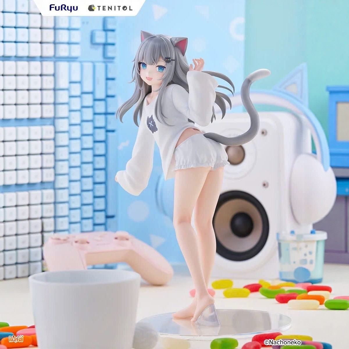 Mô Hình Nachoneko - Vtuber - TENITOL Figure Chính Hãng (FuRyu)