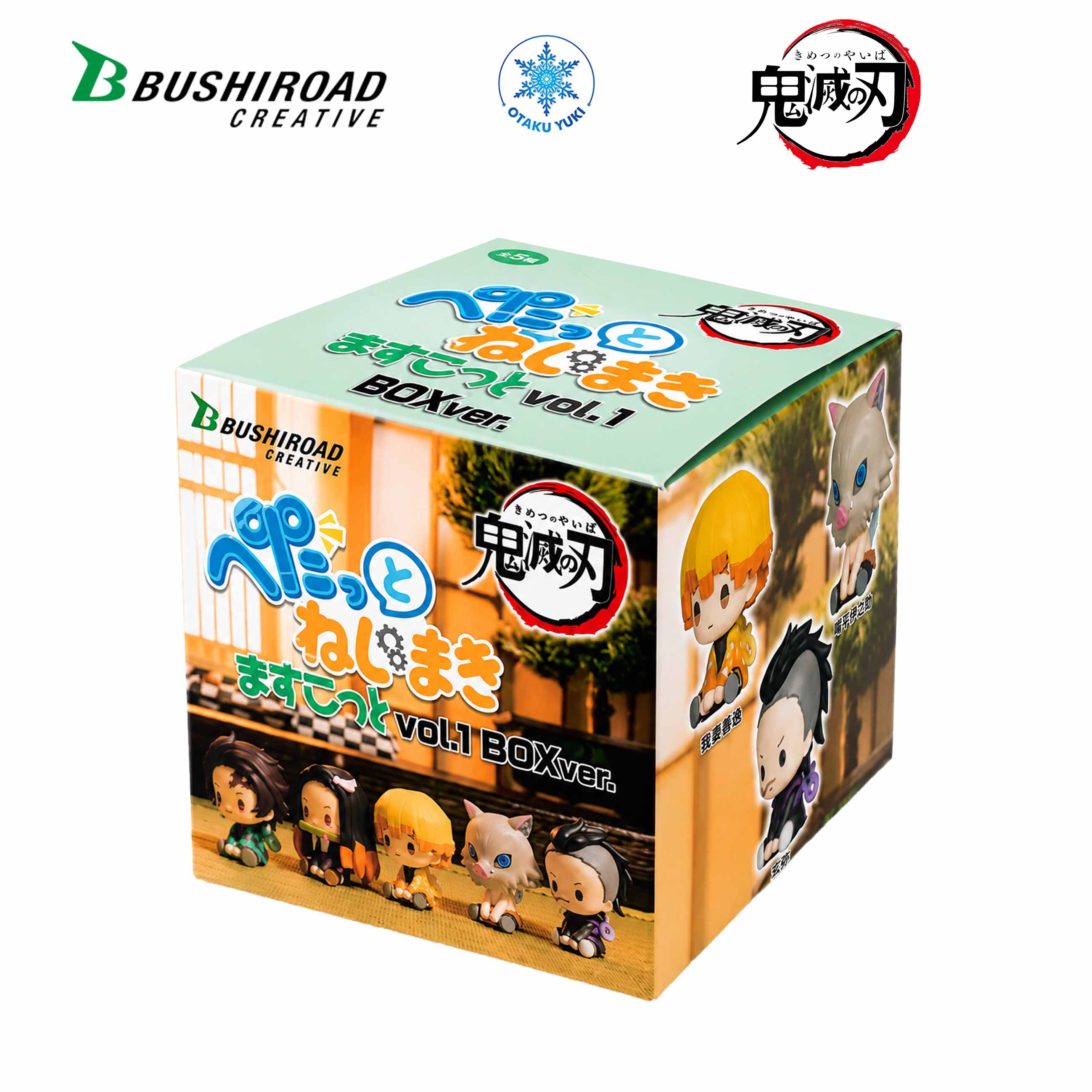 Mô Hình Blind Box Demon Slayer: Kimetsu no Yaiba Petatto Nejimaki Mascot Vol.1 (Bushiroad Creative)