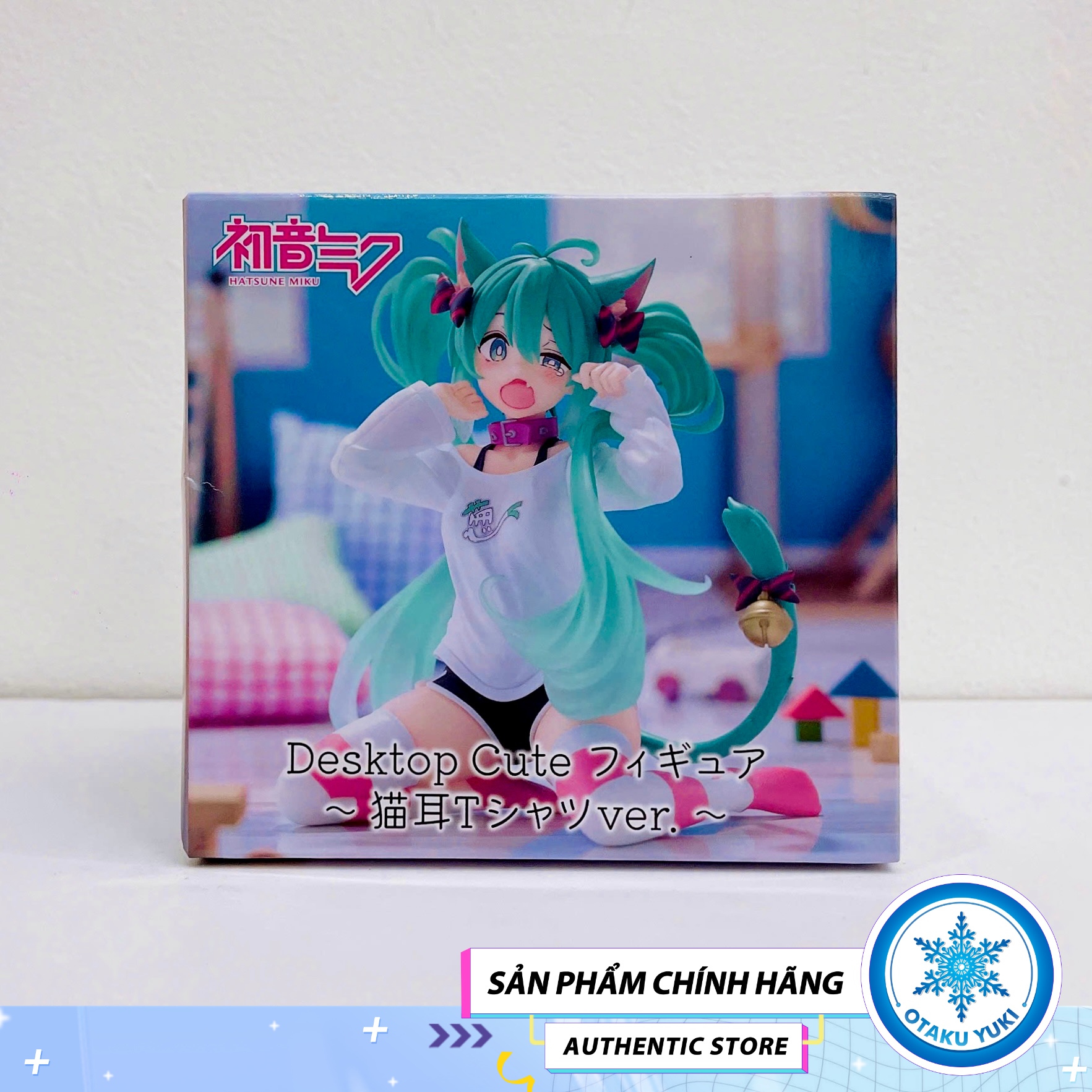 Mô Hình Hatsune Miku - Desktop Cute Nekomimi T-Shirt Ver. - Vocaloid Figure (Taito)