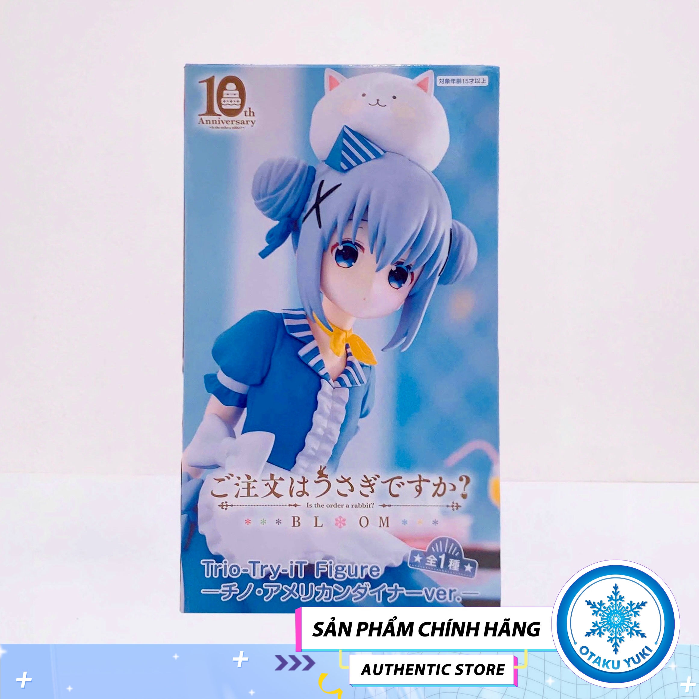 Mô Hình Kafuu Chino American Dinner Ver. - Gochuumon wa Usagi Desu ka? Bloom - Trio-Try-It Figure Chính Hãng (FuRyu)