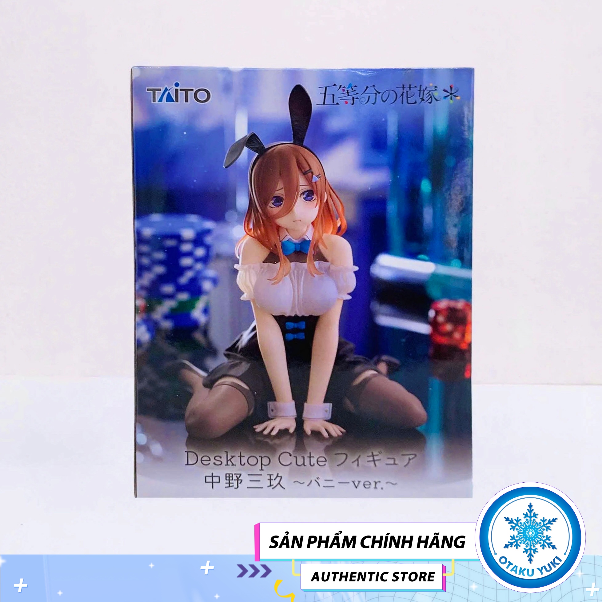 Mô Hình Nakano Miku Bunny Ver. - Gotoubun no Hanayome - Desktop Cute Figure chính hãng (Taito)