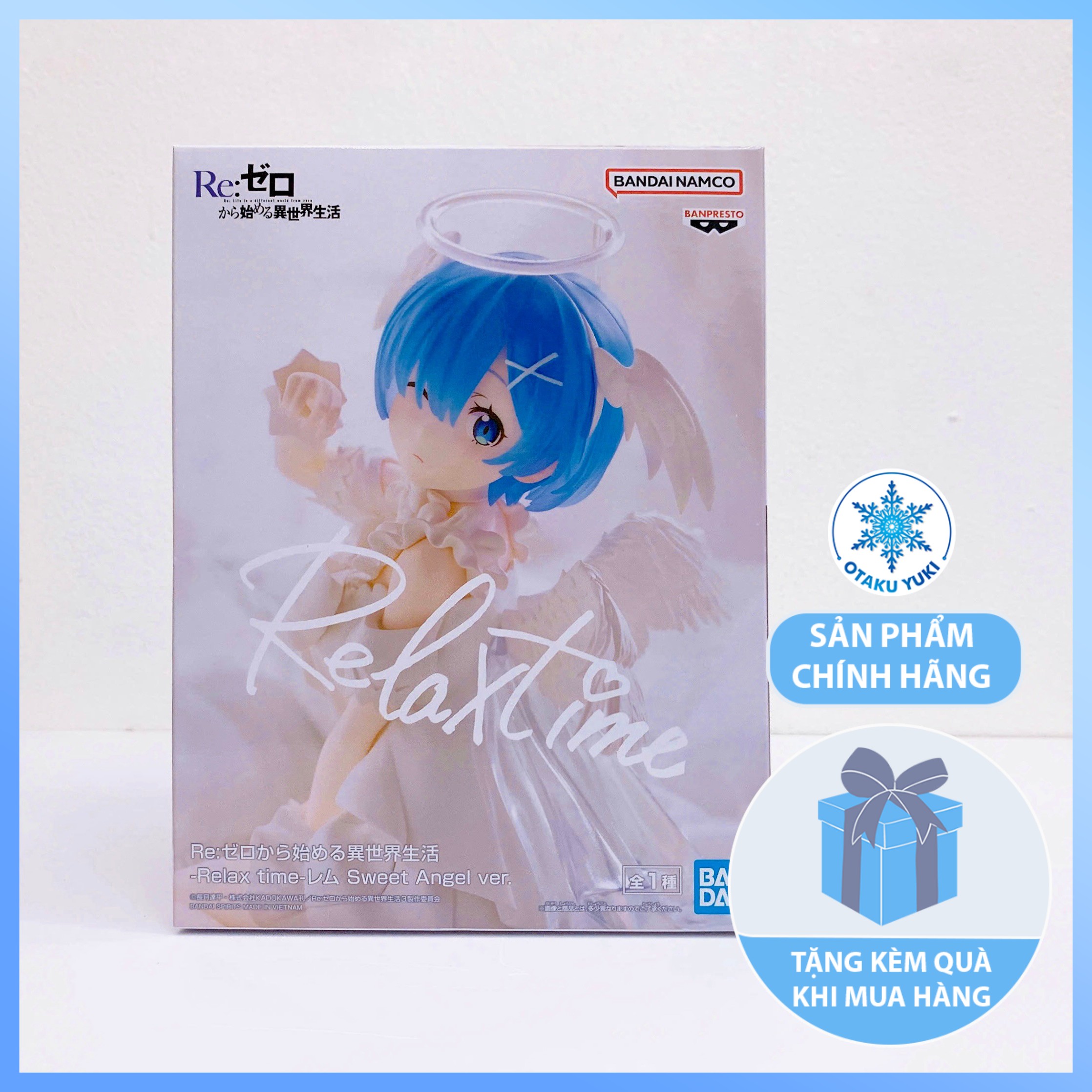 Mô Hình Rem Sweet Angel Ver. - Re:ZERO − Starting Life in Another World - Relax Time Figure Chính Hãng (Bandai Spirits)