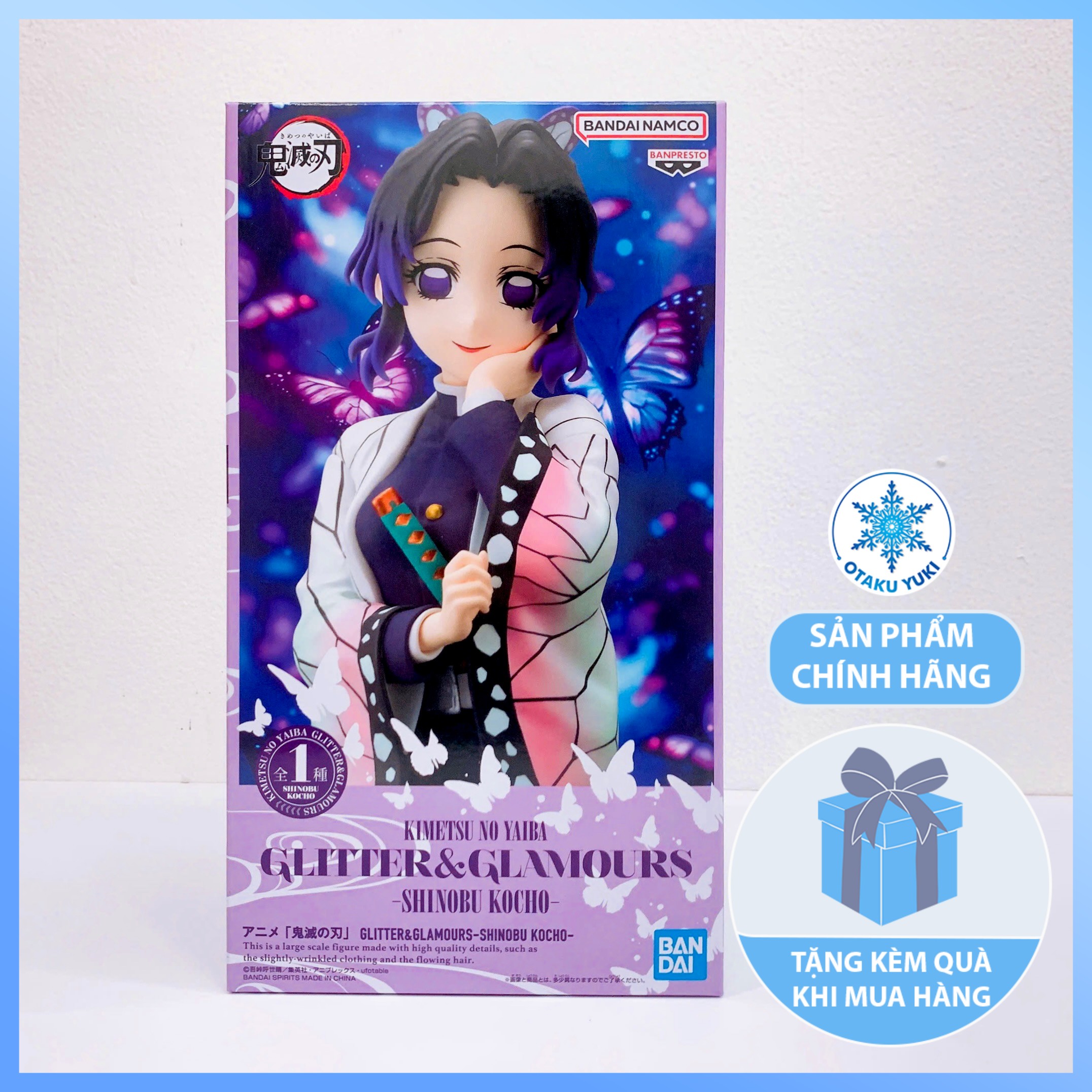Mô Hình Shinobu Kocho - Demon Slayer - Glitter & Glamours Figure Chính Hãng (Bandai Spirits)