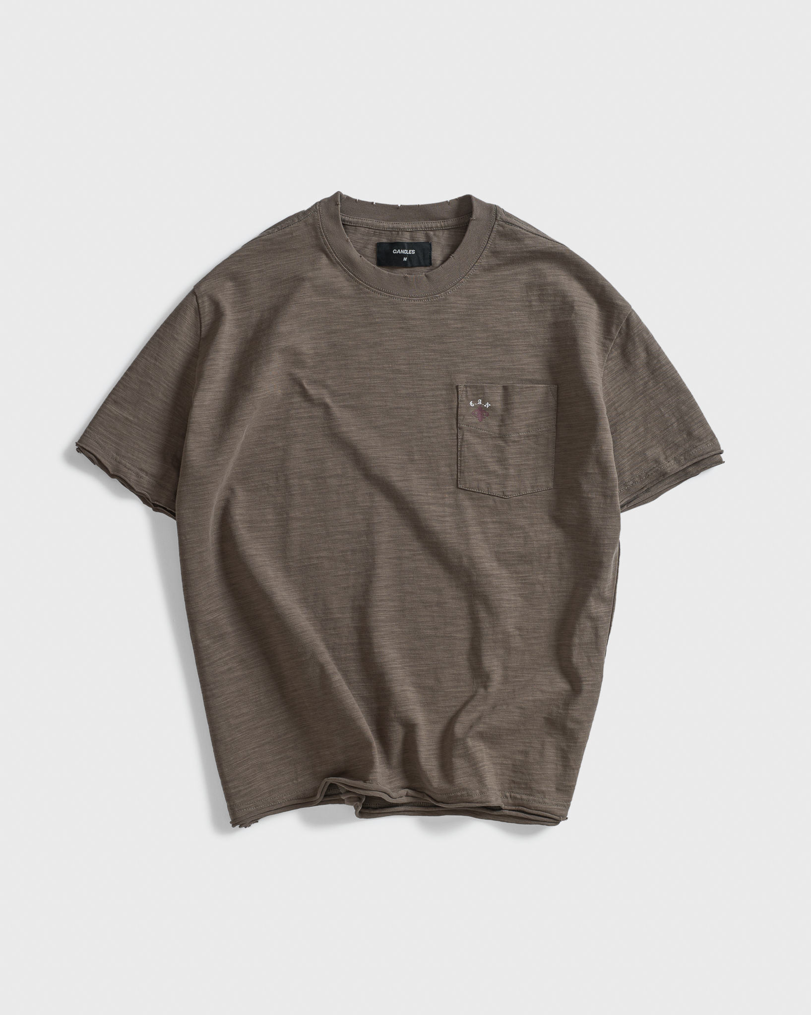 Candles Floral Logo Tshirt Brown