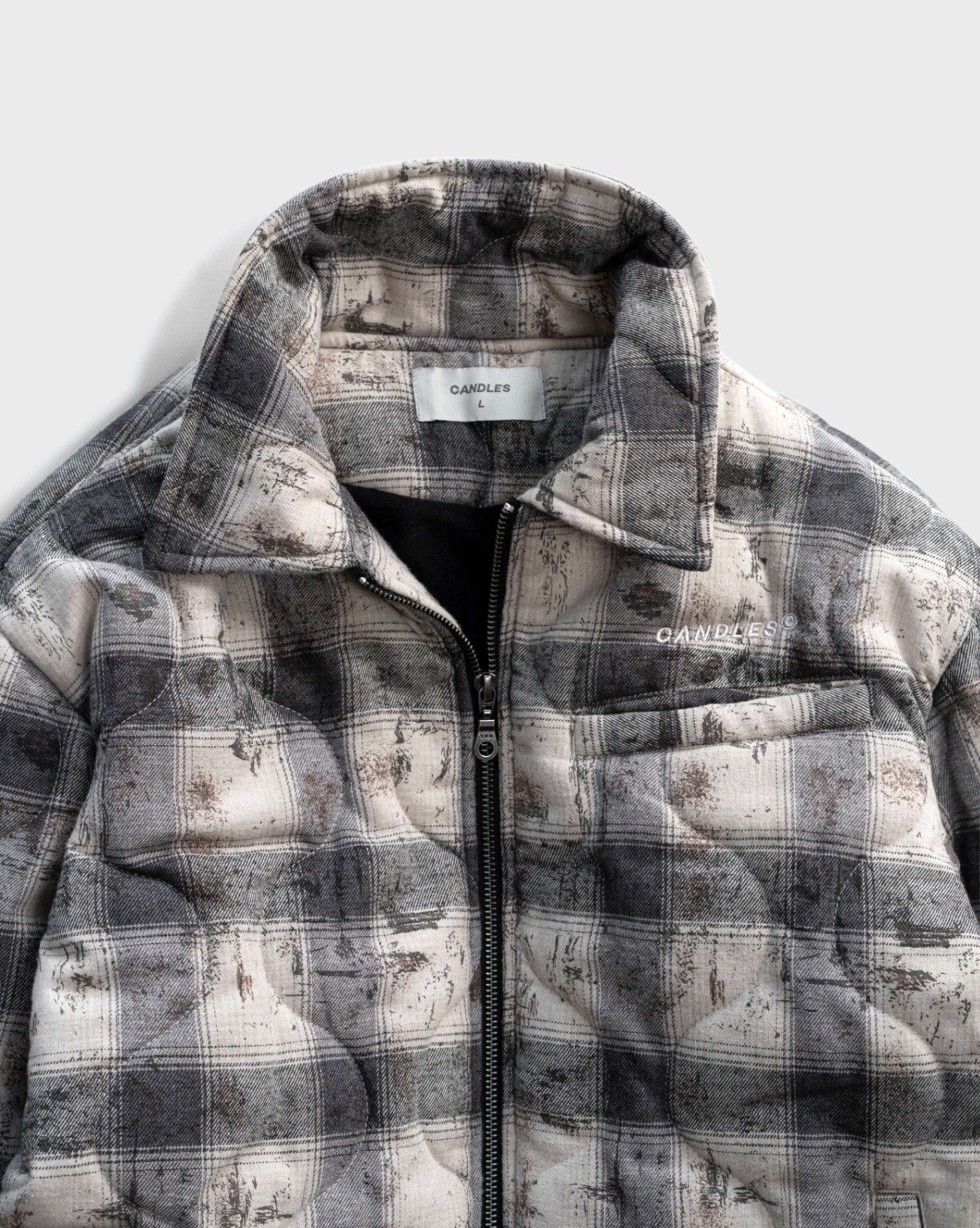 Candles Patchwork Flannel Jacket