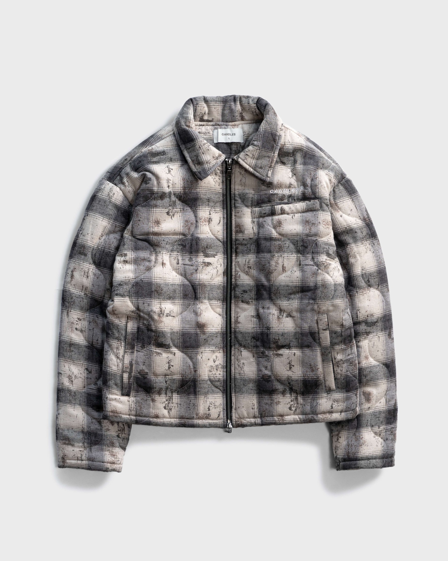 Candles Patchwork Flannel Jacket