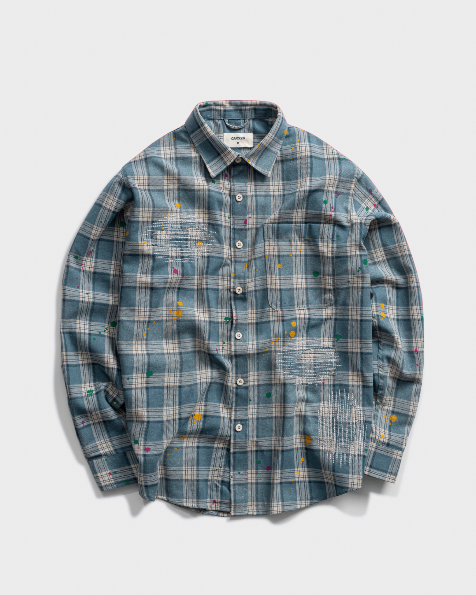 Candles Patchwork Flannel Shirt