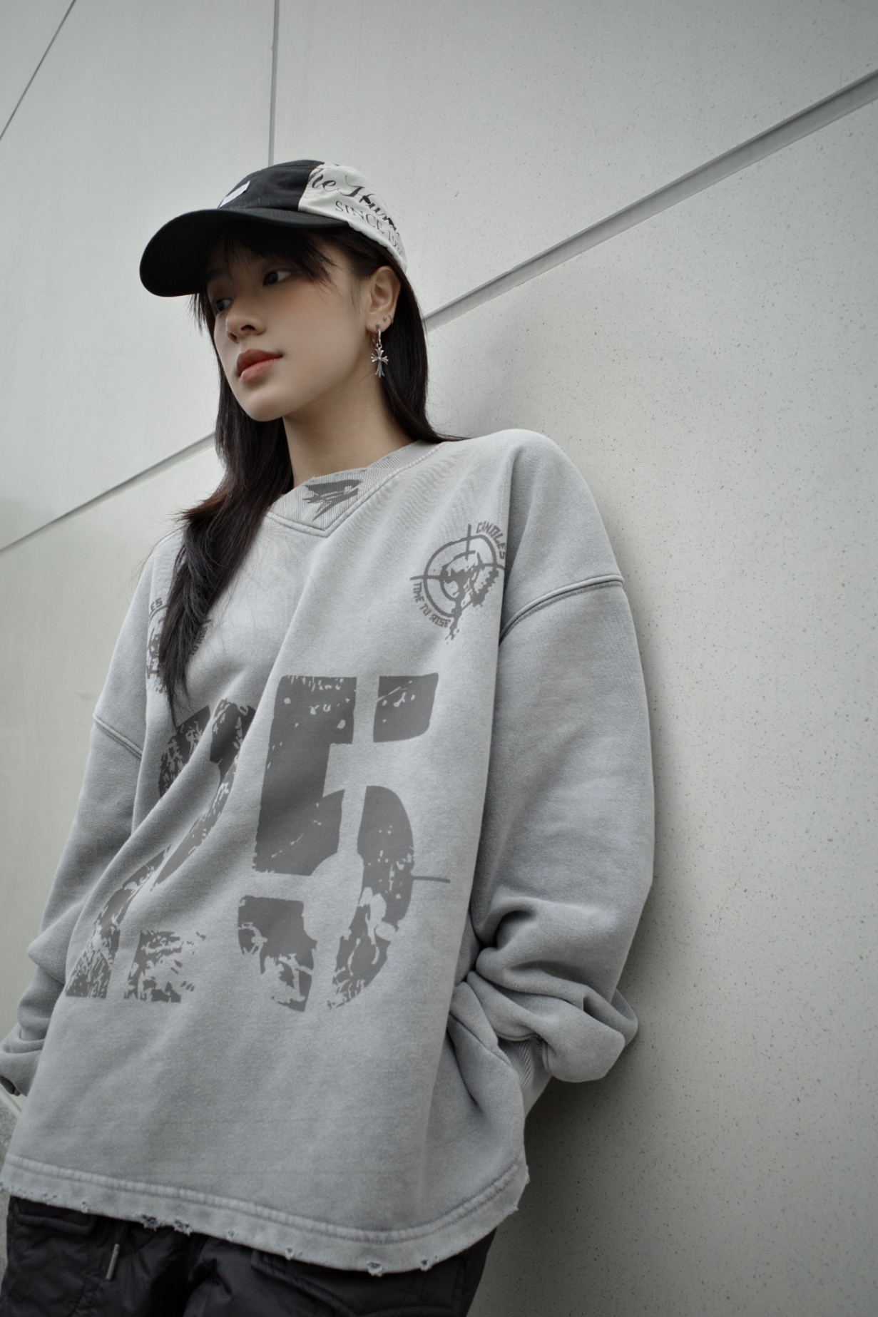 Candles Rebel Number Sweater Grey