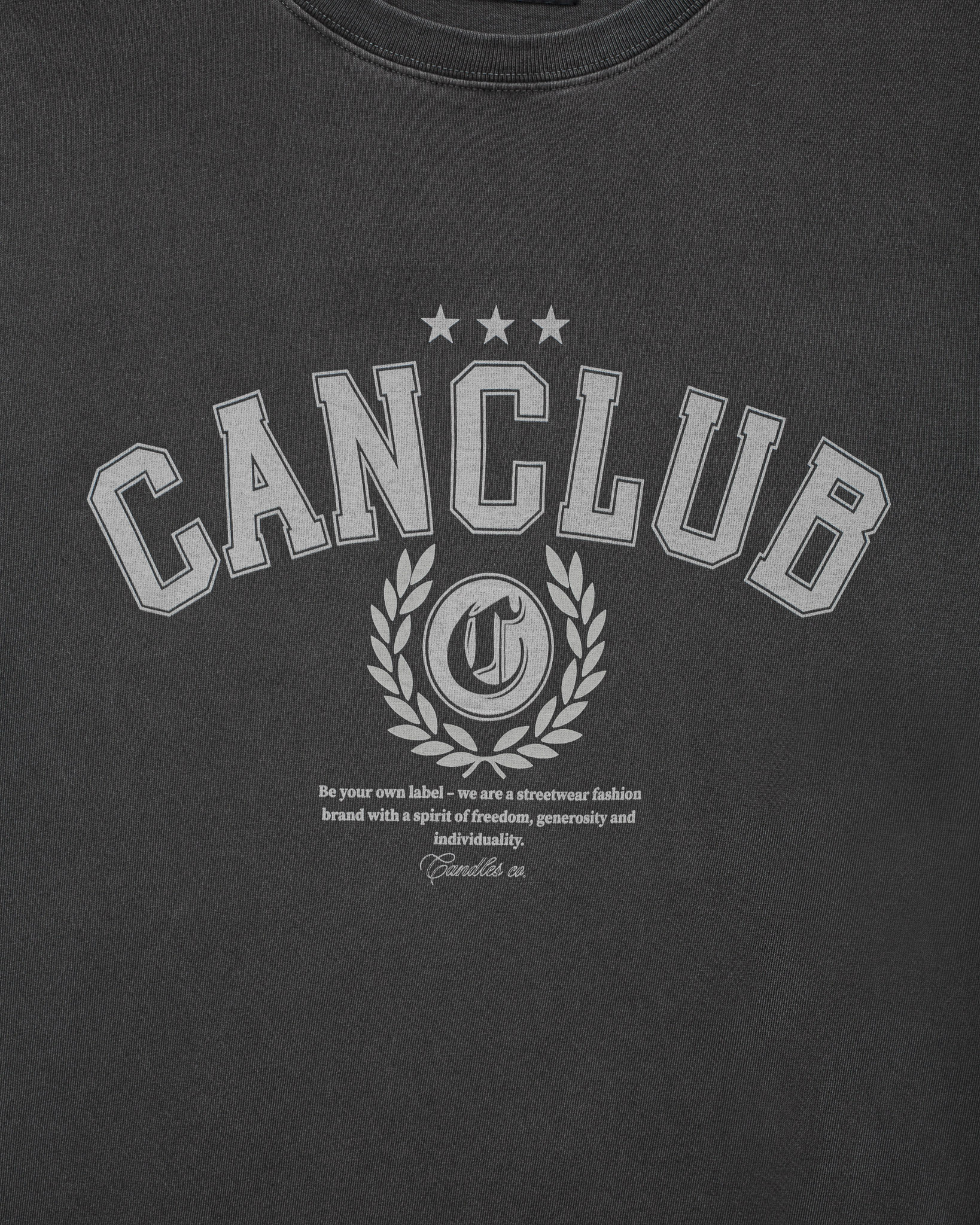 Candles Spirit Mark Tshirt Charcoal