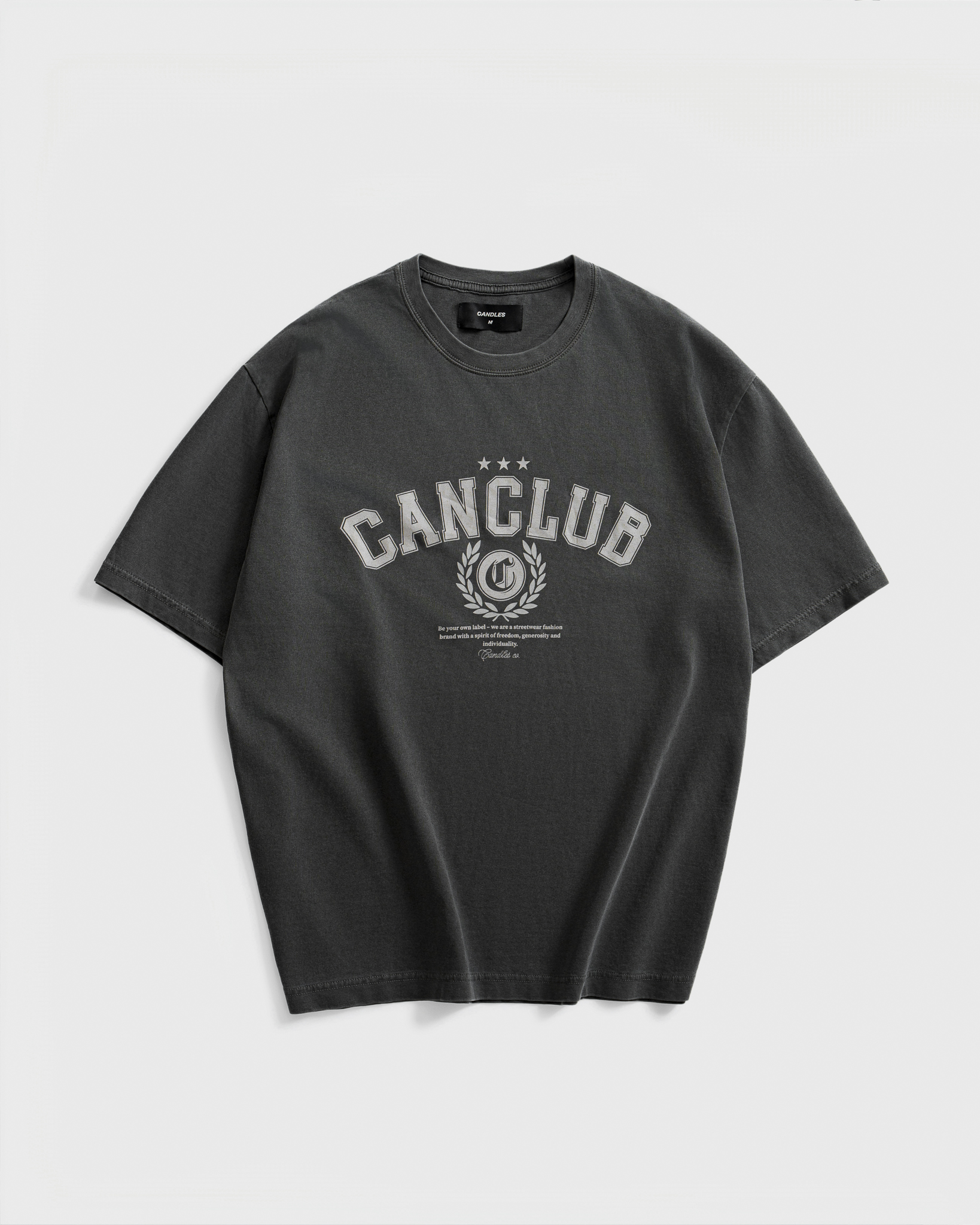 Candles Spirit Mark Tshirt Charcoal
