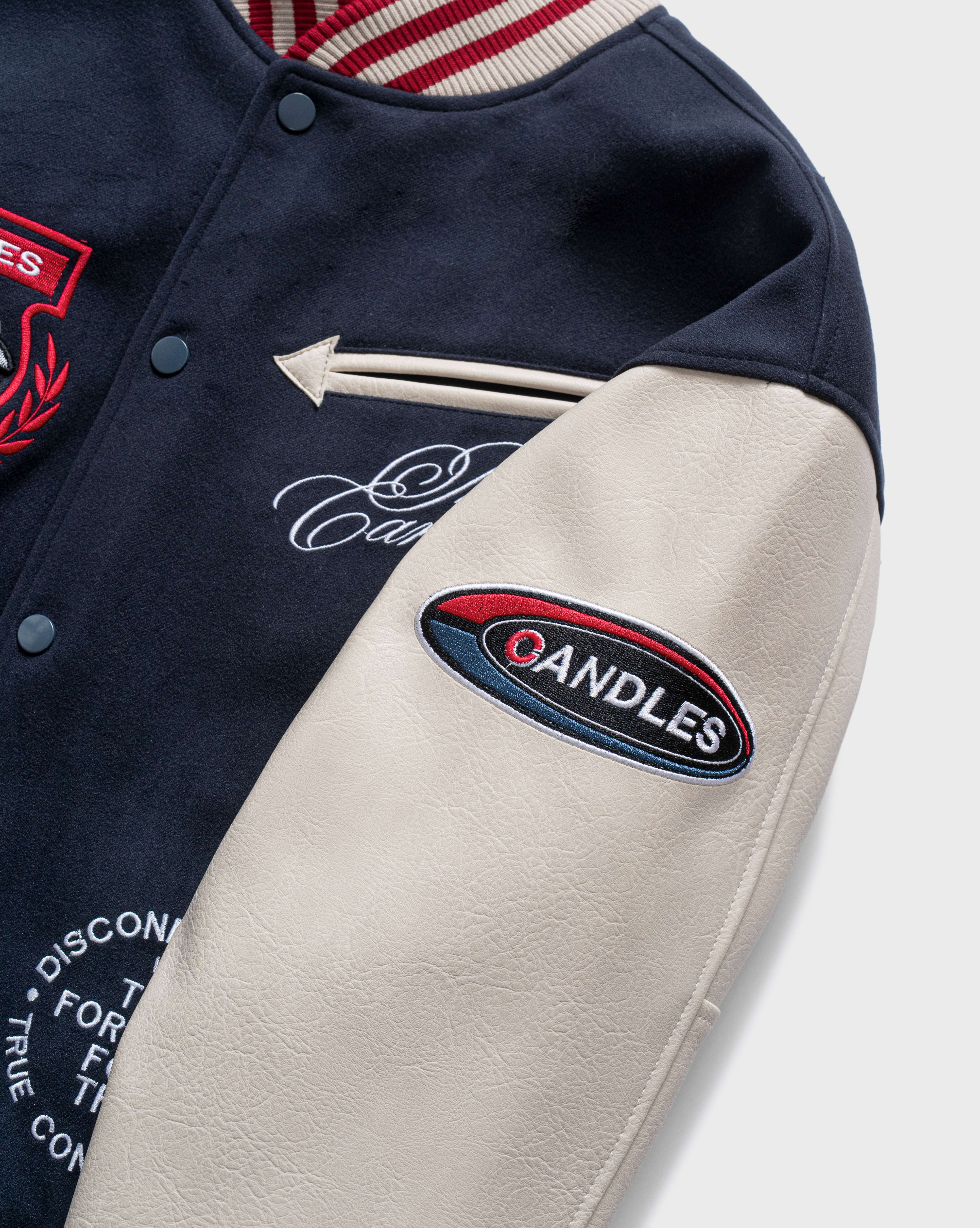 Candles True Compound Varsity Jacket Navy