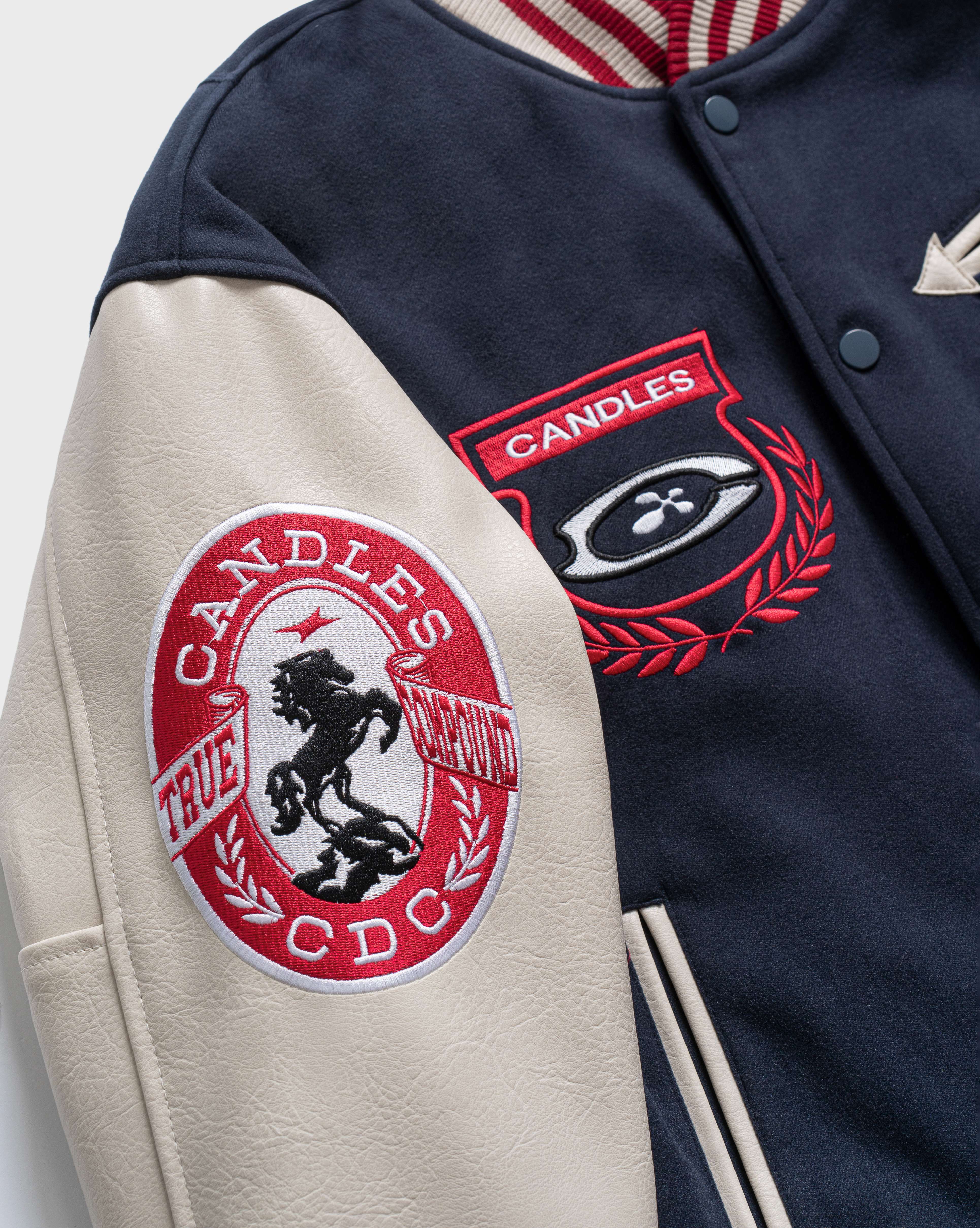 Candles True Compound Varsity Jacket Navy