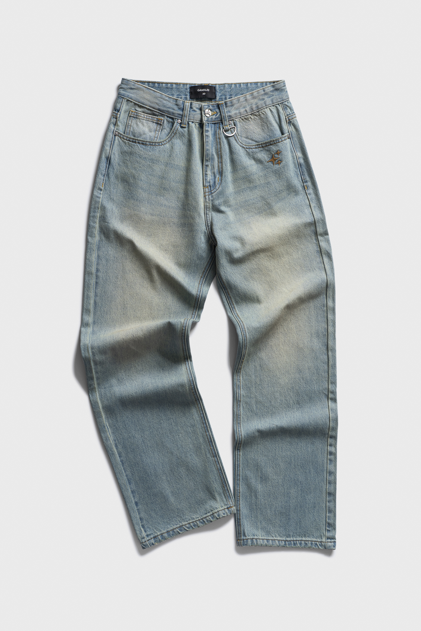 Candles Vintage Straight Jeans Blue